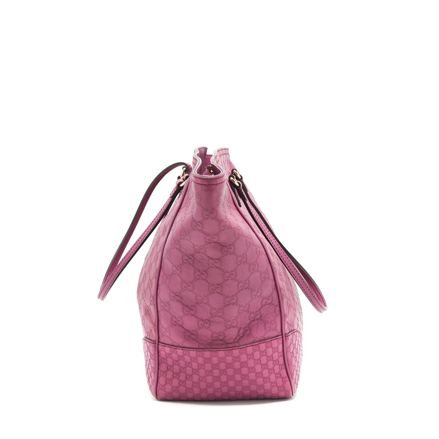 Gucci leather shopping Tote Purse raspberry Pink