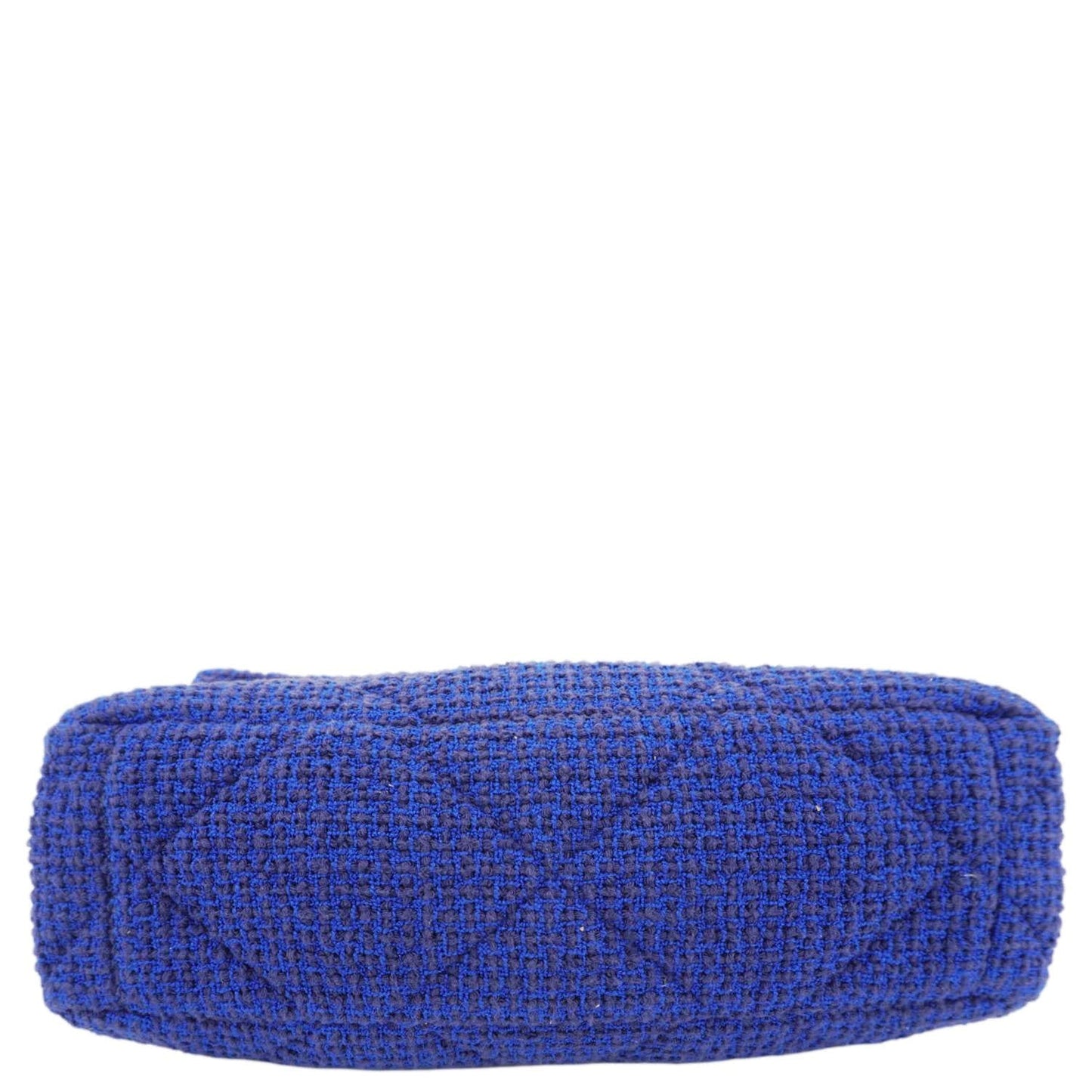 CHANEL 19 Flap Quilted Tweed Shoulder Bag Blue