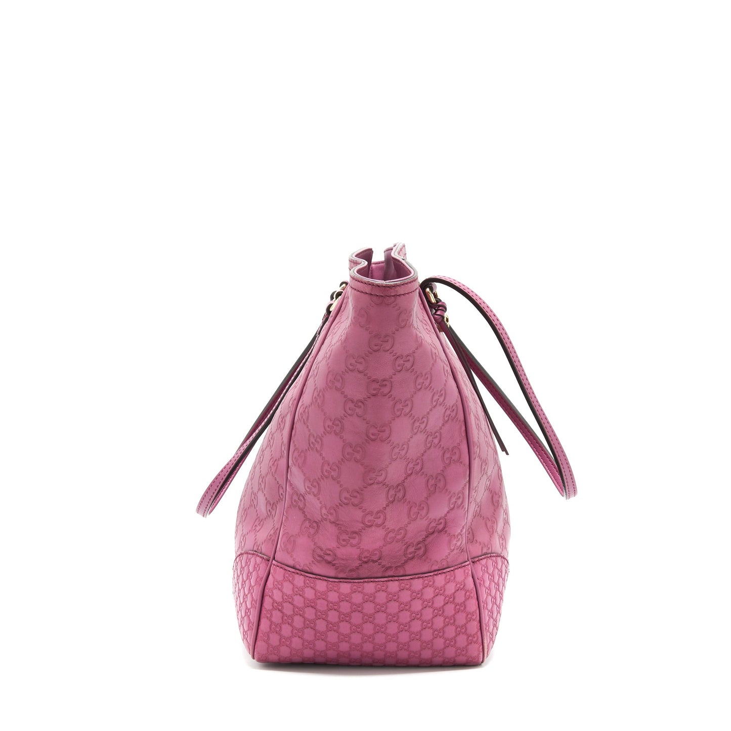 Gucci leather shopping Tote Purse raspberry Pink