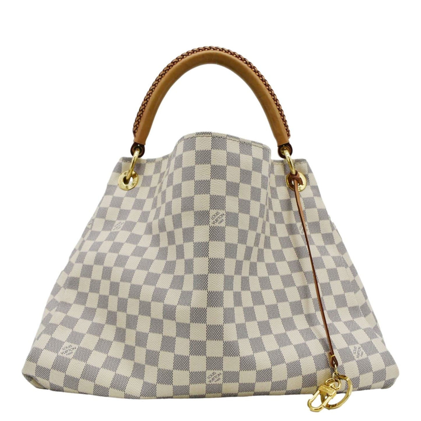 LOUIS VUITTON Artsy MM Damier Azur Hobo Bag White