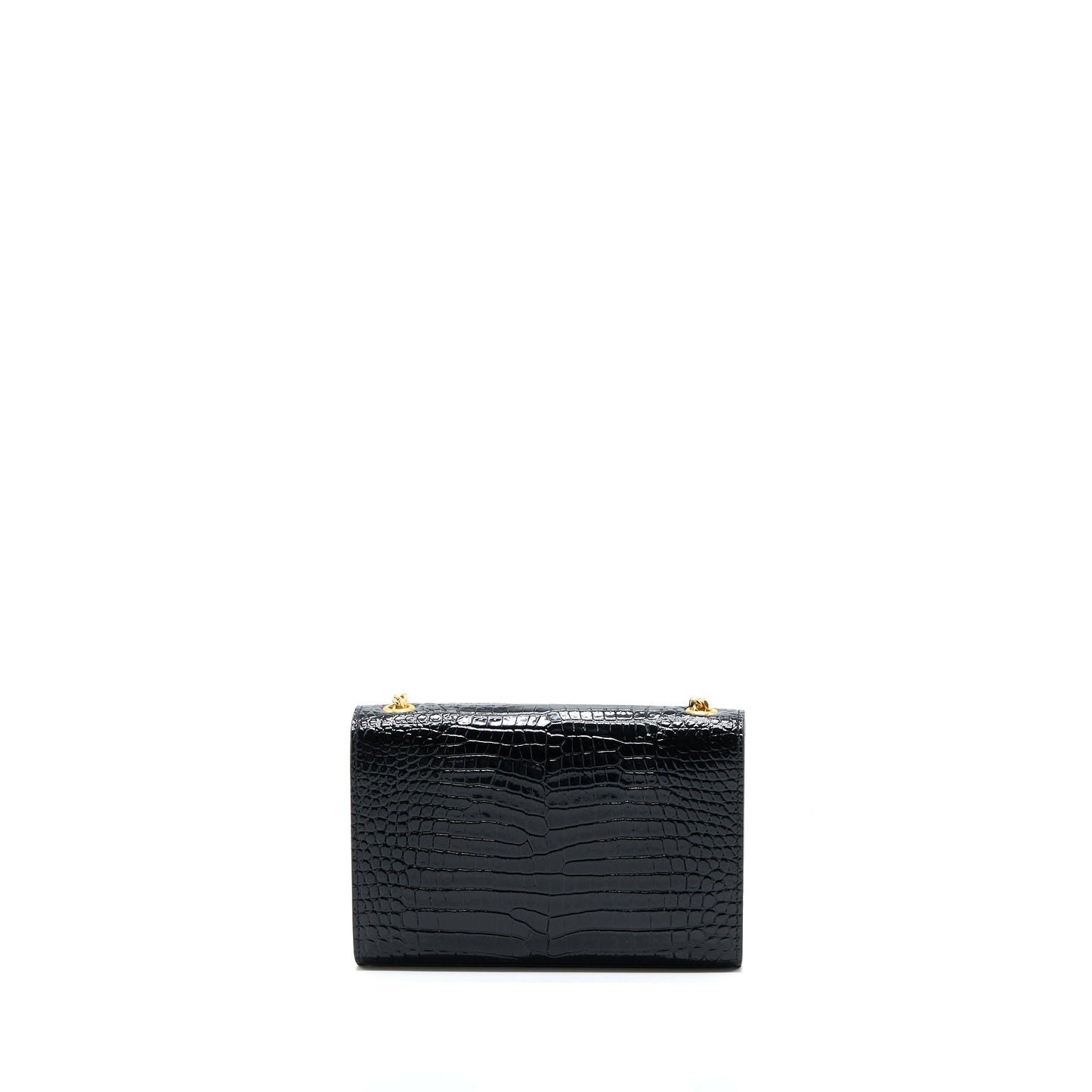 Saint Laurent Kate Purse Crocodile-Embossed Calfskin Black