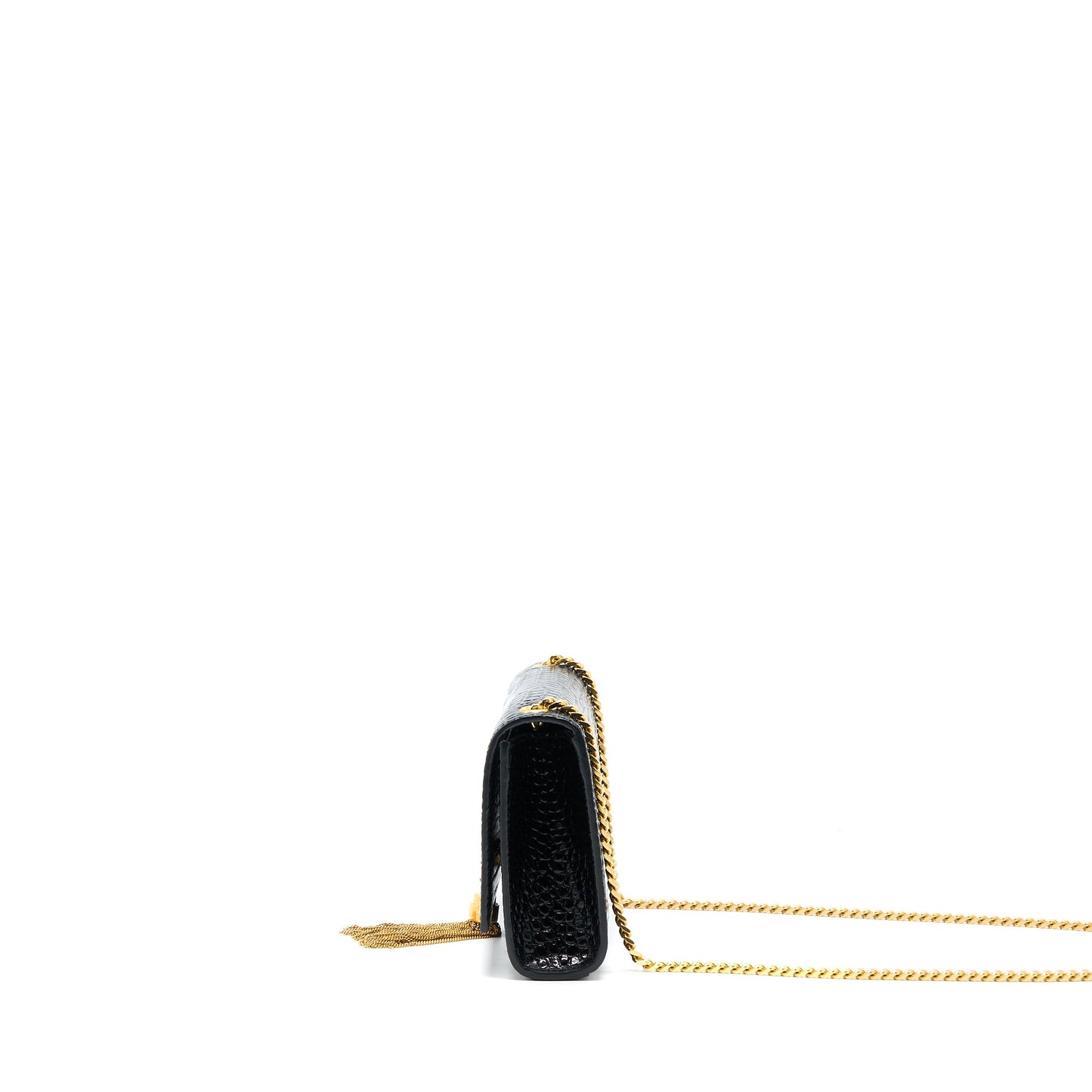 Saint Laurent Kate Purse Crocodile-Embossed Calfskin Black