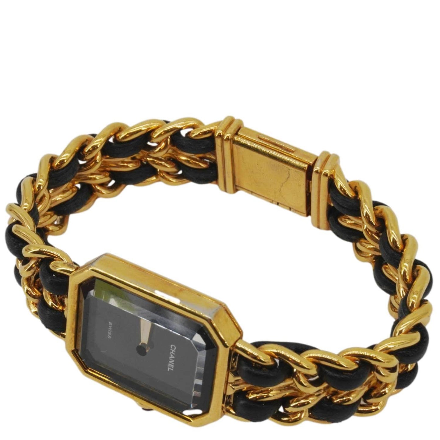 CHANEL 20mm Chain Premiere Stainless Steel Lambskin Quartz Watch Gold