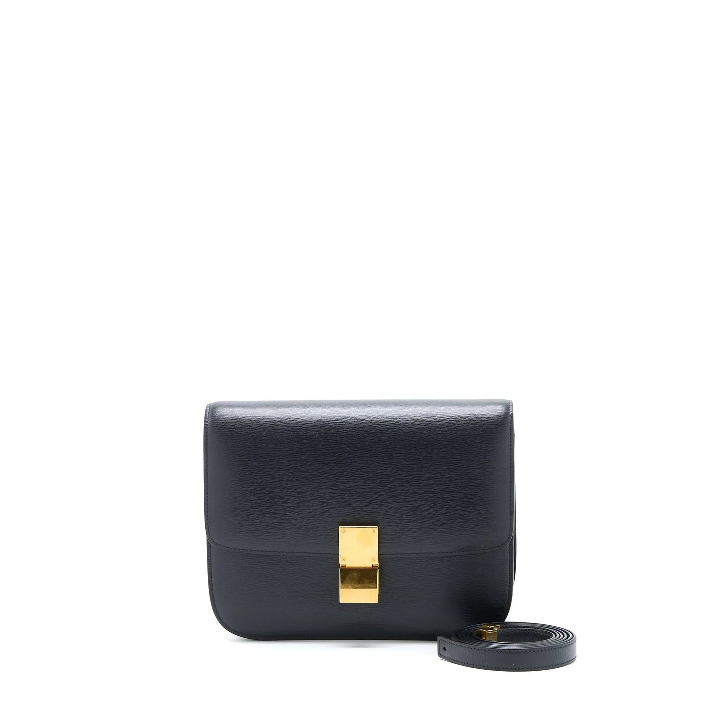 Celine Medium Classic Box Calfskin Liege Anthracite