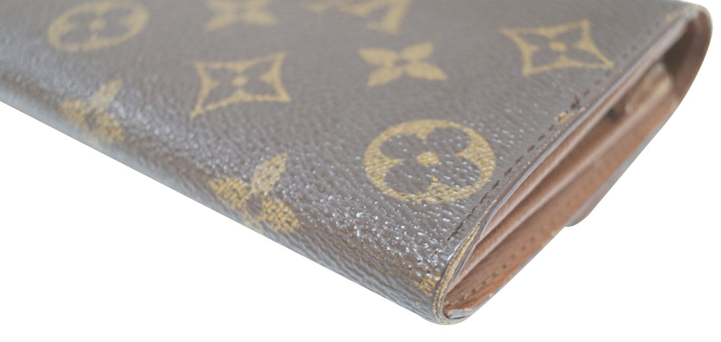LOUIS VUITTON Monogram Canvas Long Flap Sarah Wallet