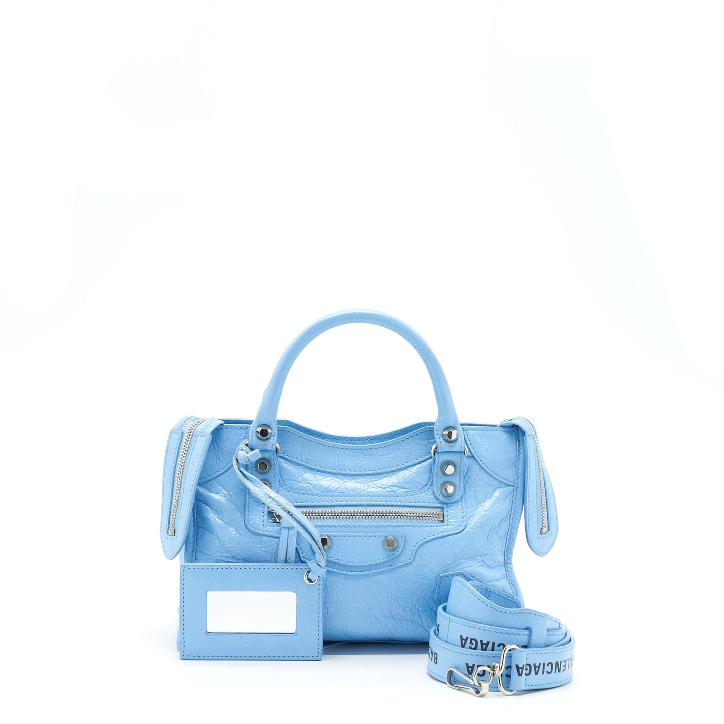 Balenciaga Mini City Purse Light Blue