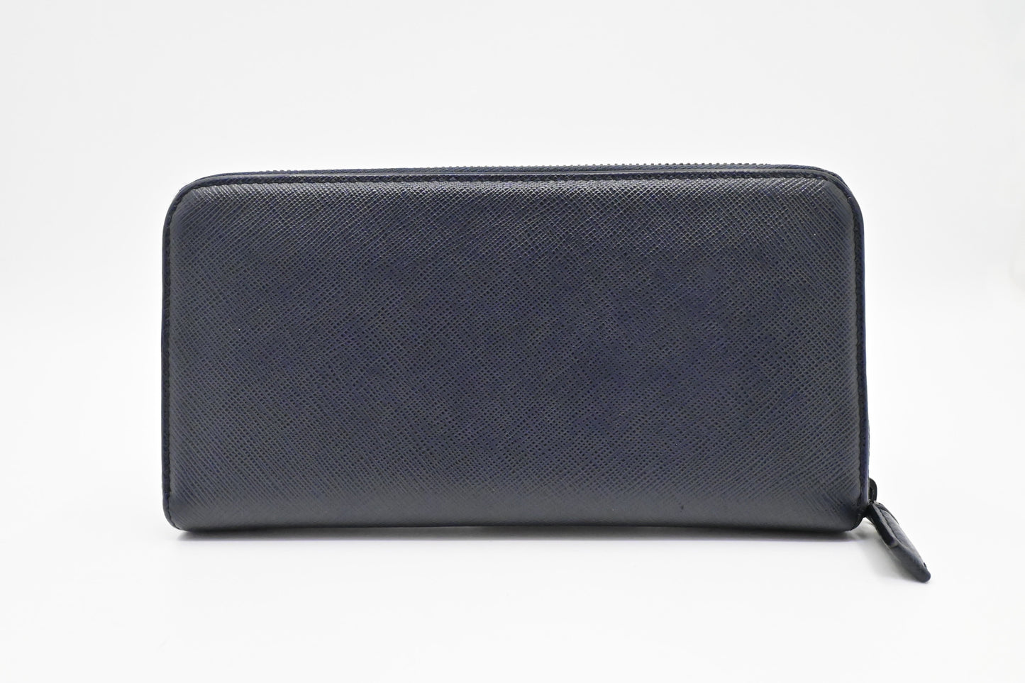 Prada Long Wallet in Navy Saffiano Leather