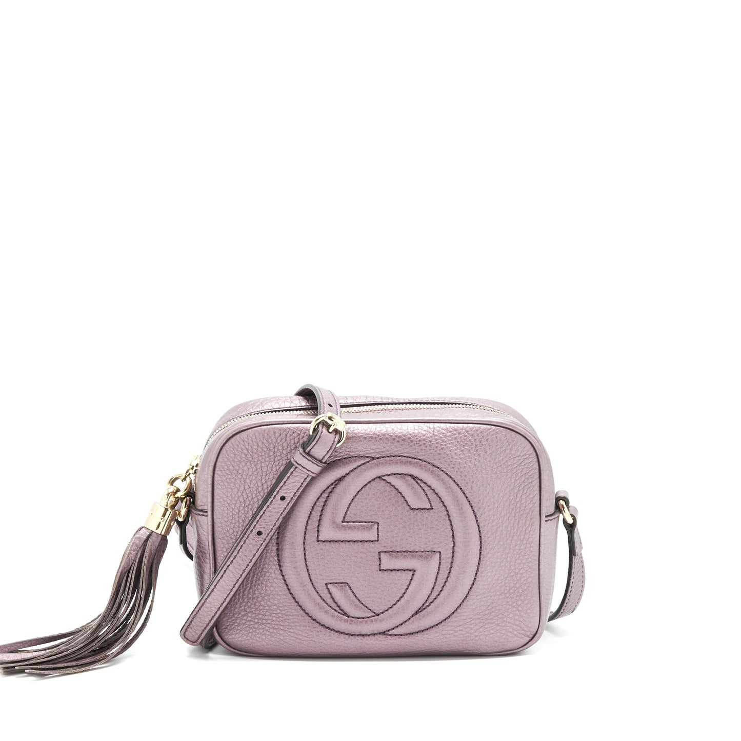 Gucci Disco Camera Purse Silver Purple