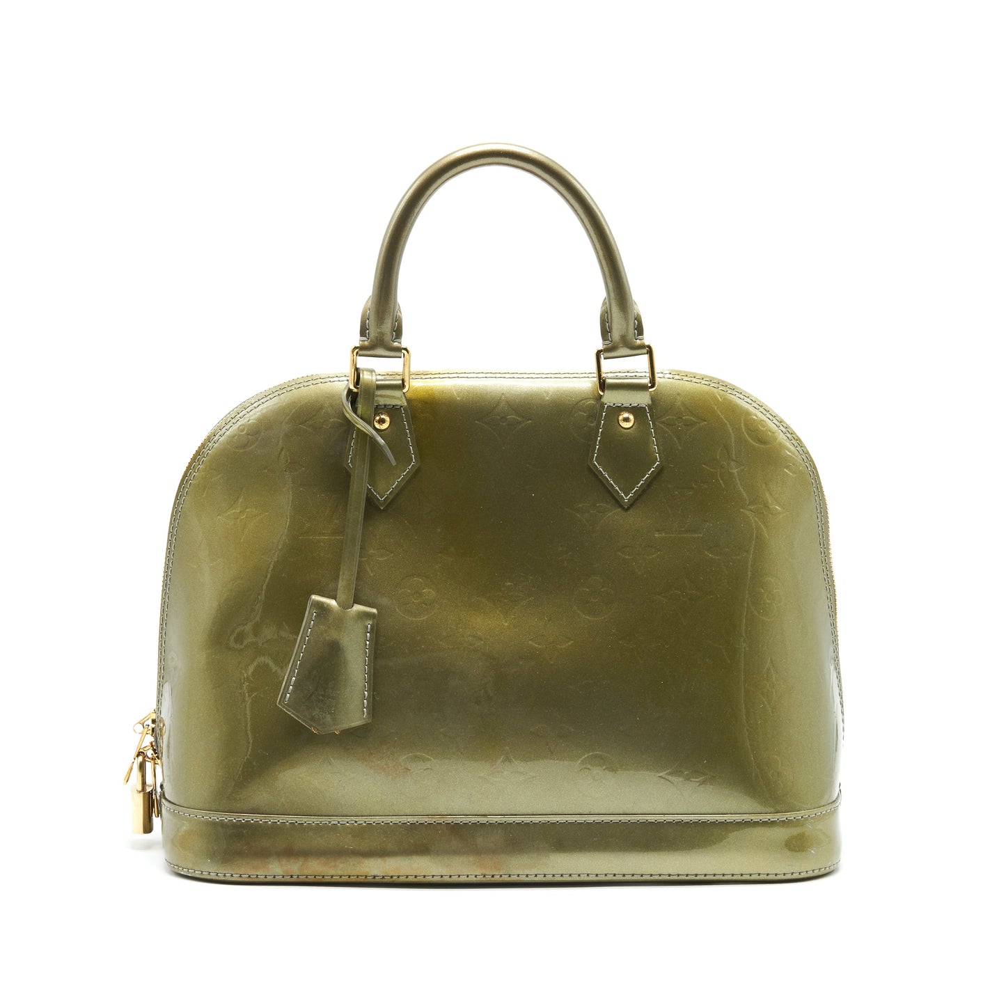 Louis Vuitton Patent Olive Green Wth Coin Purse Accessory