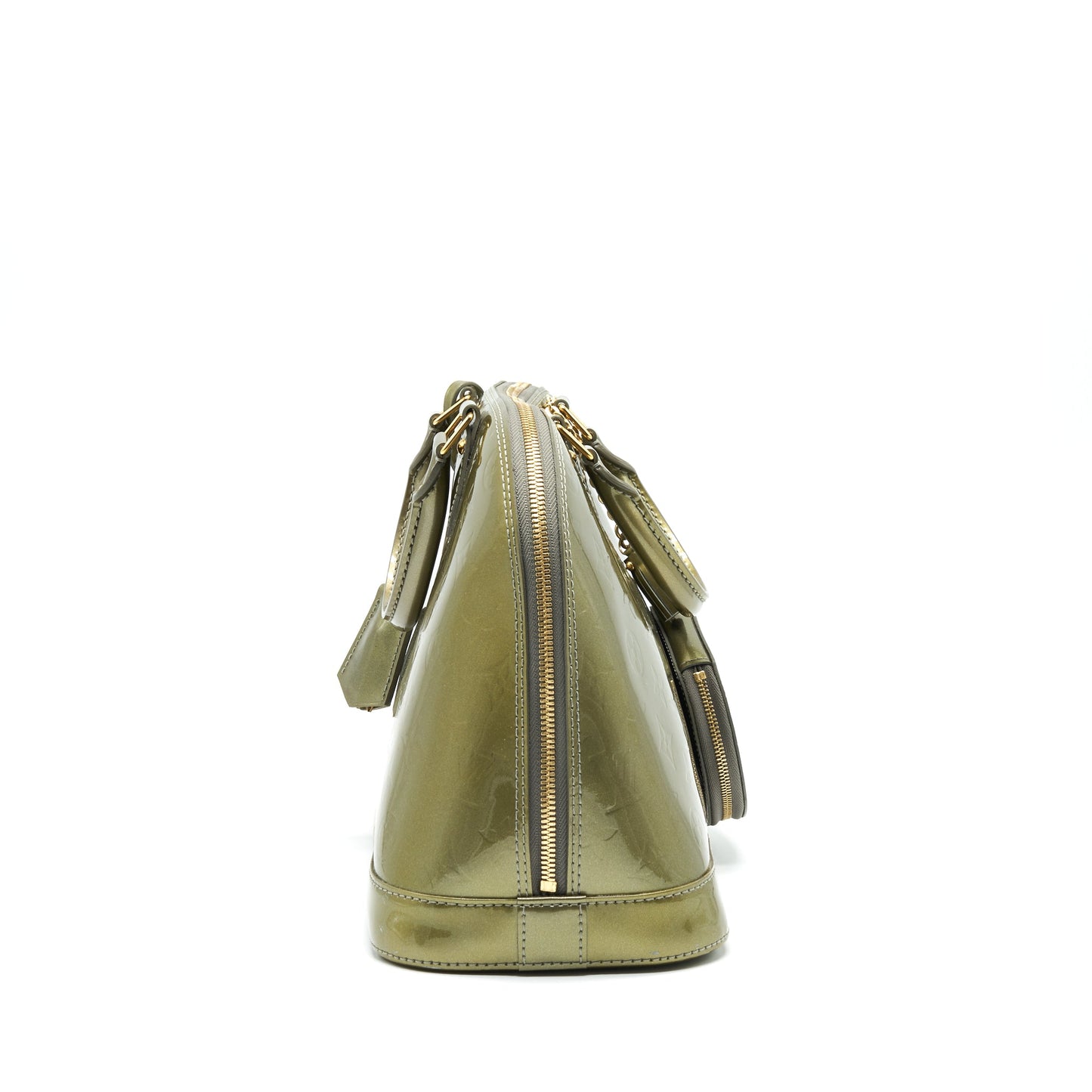 Louis Vuitton Patent Olive Green Wth Coin Purse Accessory