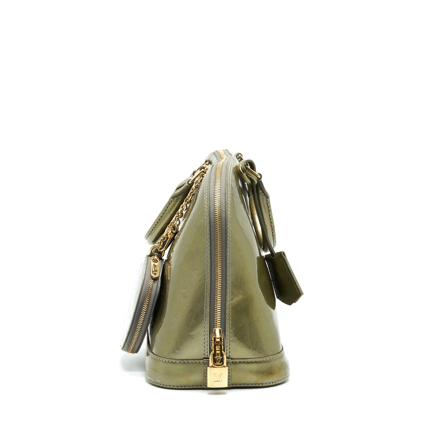 Louis Vuitton Patent Olive Green Wth Coin Purse Accessory