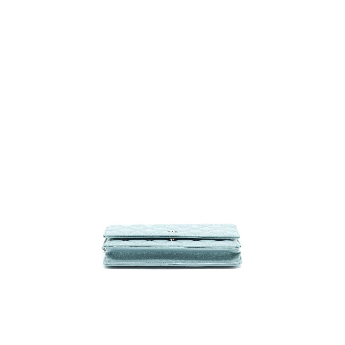 Chanel Wallet On Chain Caviar Pearly Light Blue SHW