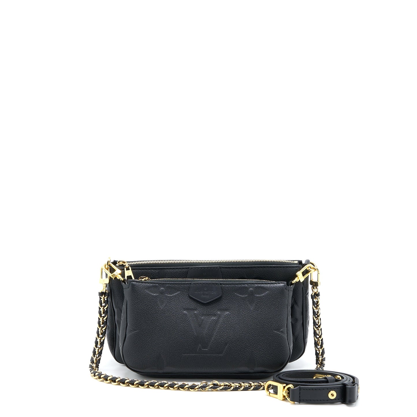 Louis Vuitton Multi Pochette Accessories Monogram Empriented Black (New Version)