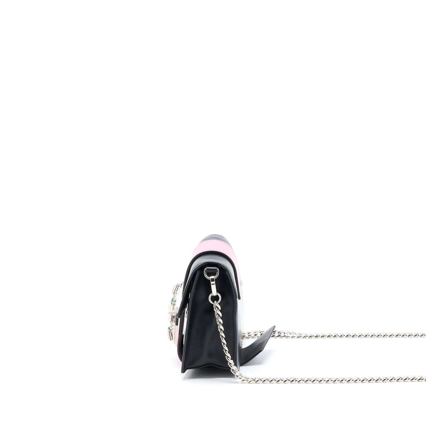 Prada Plex Ribbon Purse Crystal Calfskin Multicolour