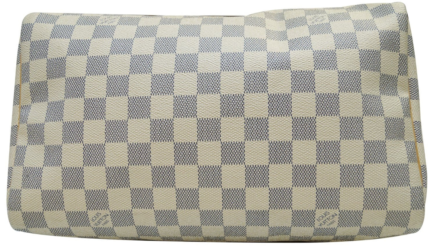 LOUIS VUITTON Damier Azur Speedy 30 Satchel Bag