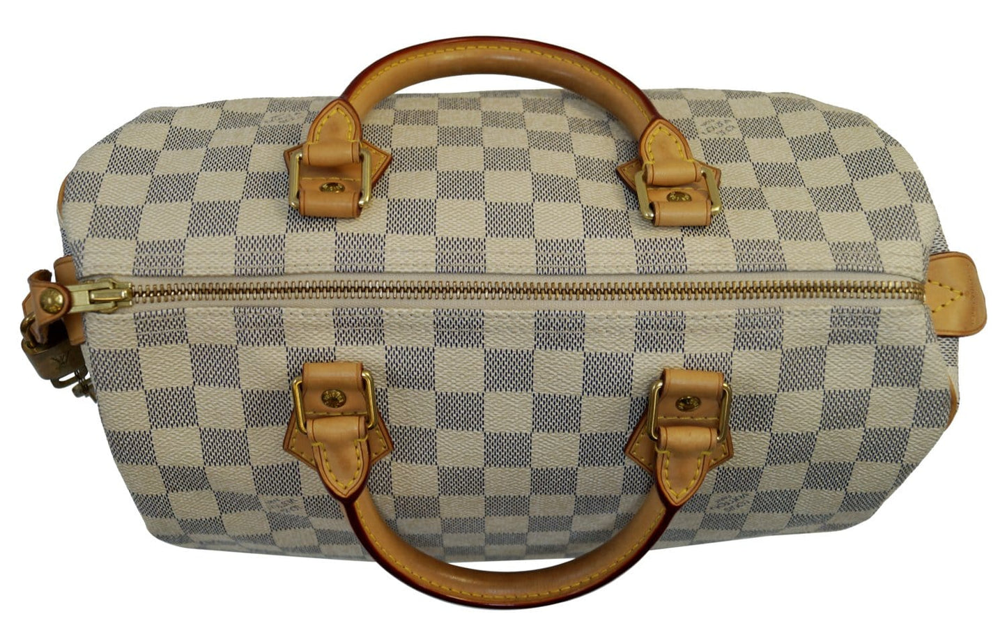 LOUIS VUITTON Damier Azur Speedy 30 Satchel Bag