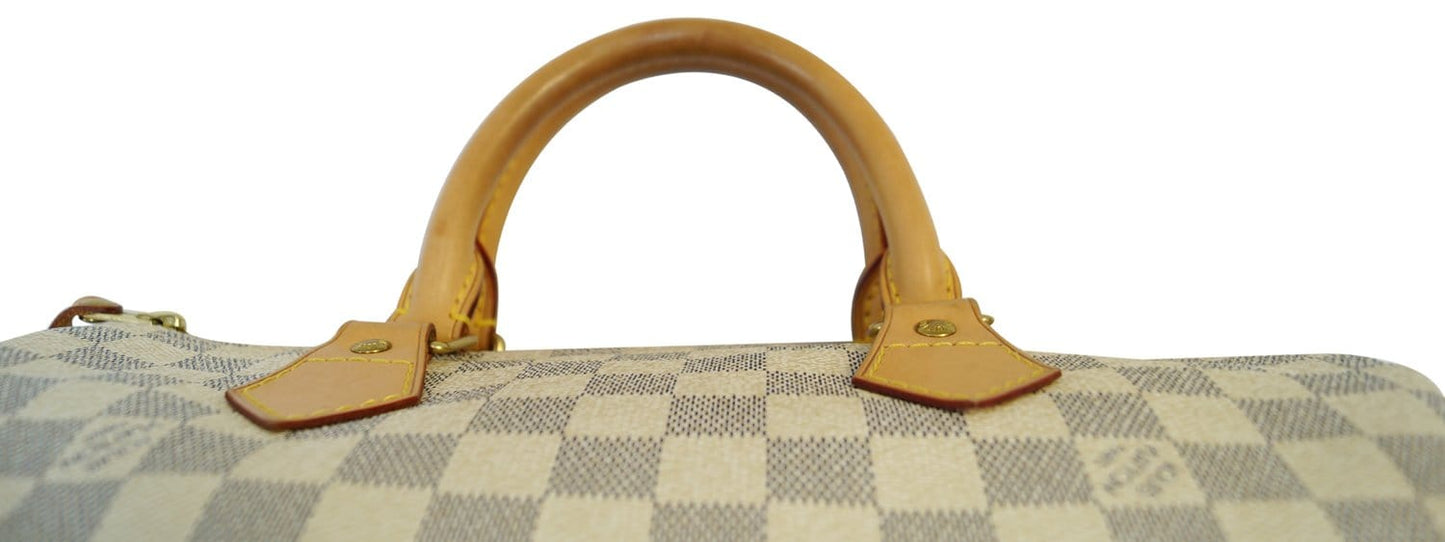 LOUIS VUITTON Damier Azur Speedy 30 Satchel Bag