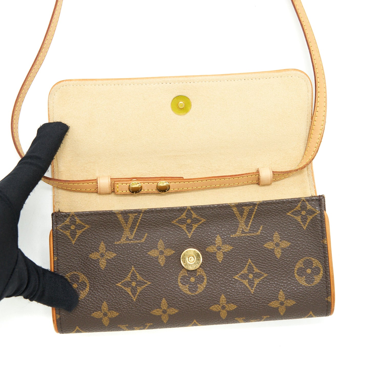 Louis Vuitton Vintage Pochette twin crossbody Purse Monogram