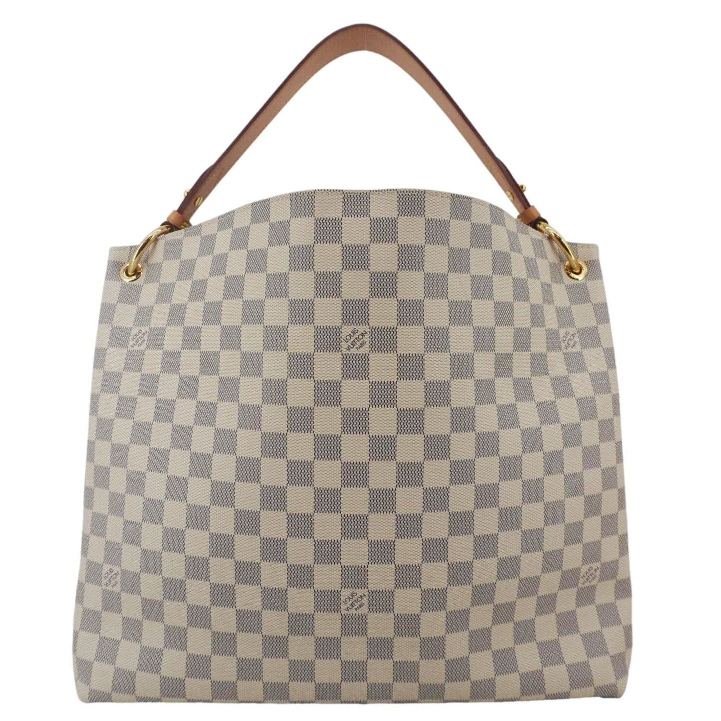 LOUIS VUITTON Graceful MM Damier Azur Hobo Shoulder Bag Rose Ballerine