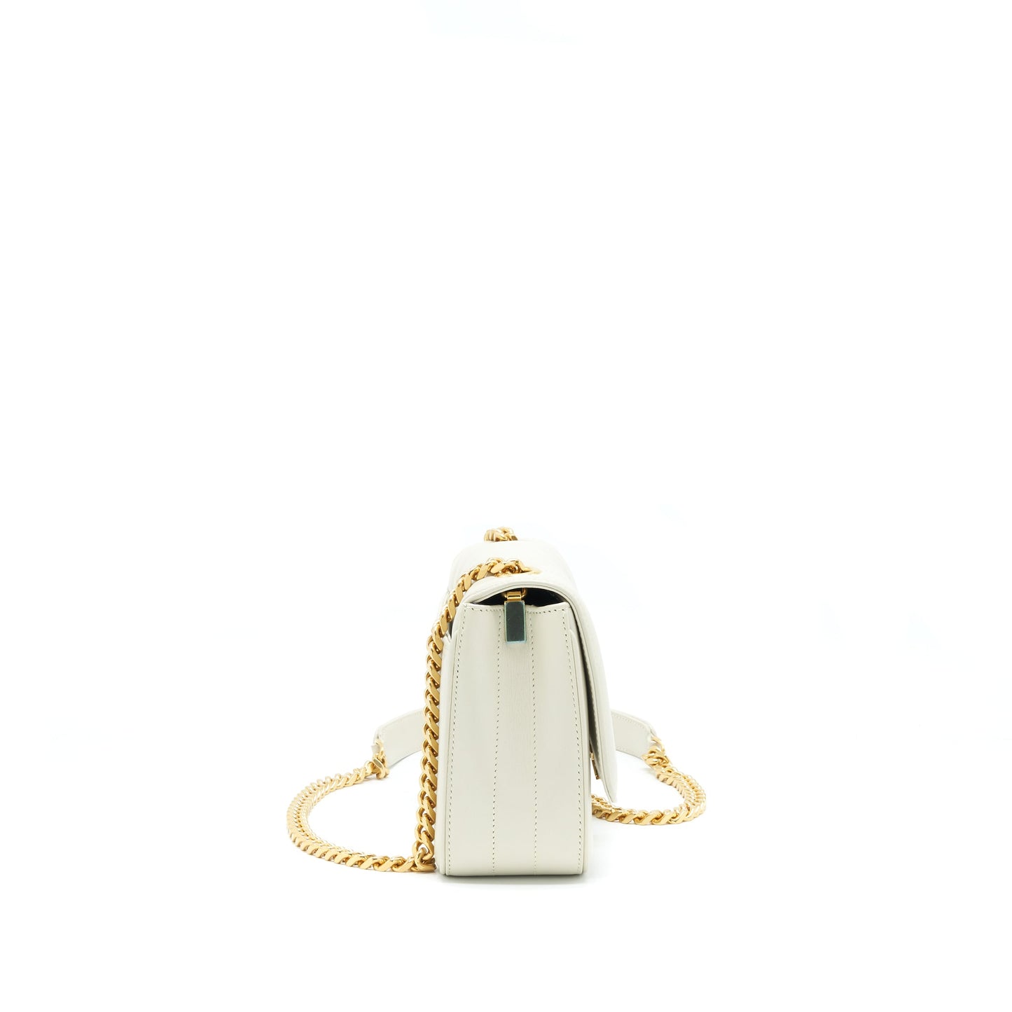 Saint Laurent Vicky Chain Purse Light Beige