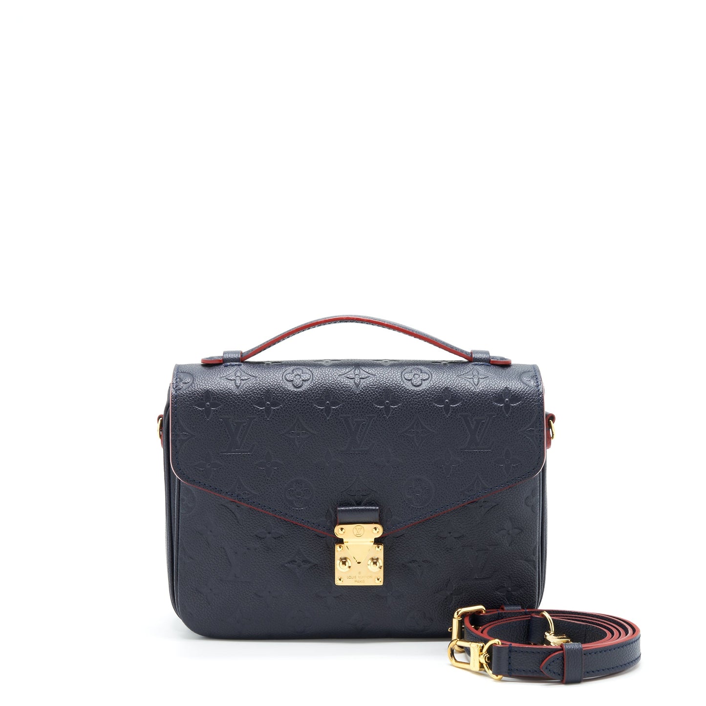 Louis Vuitton Pochette MÃ©tis Monogram Empreinte Marine Rouge