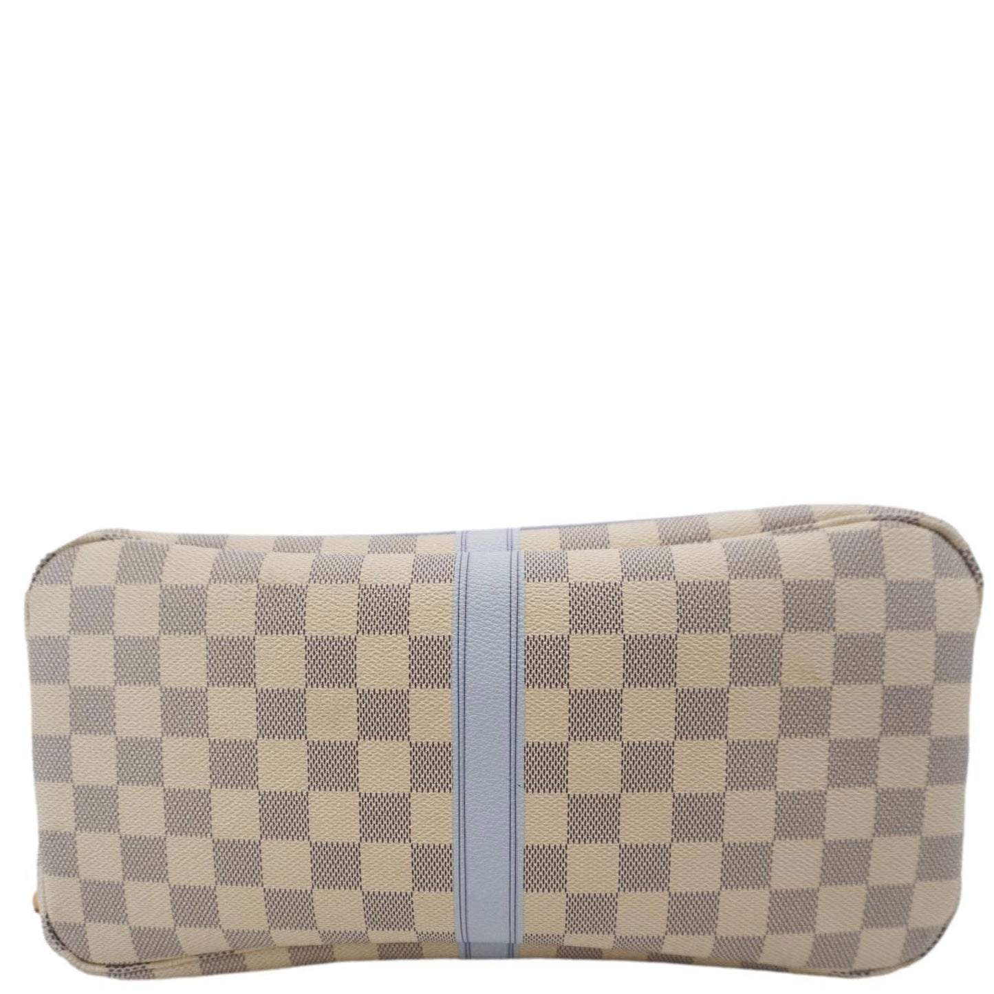 LOUIS VUITTON Neverfull Summer Trunk Damier Azur Shoulder Bag White