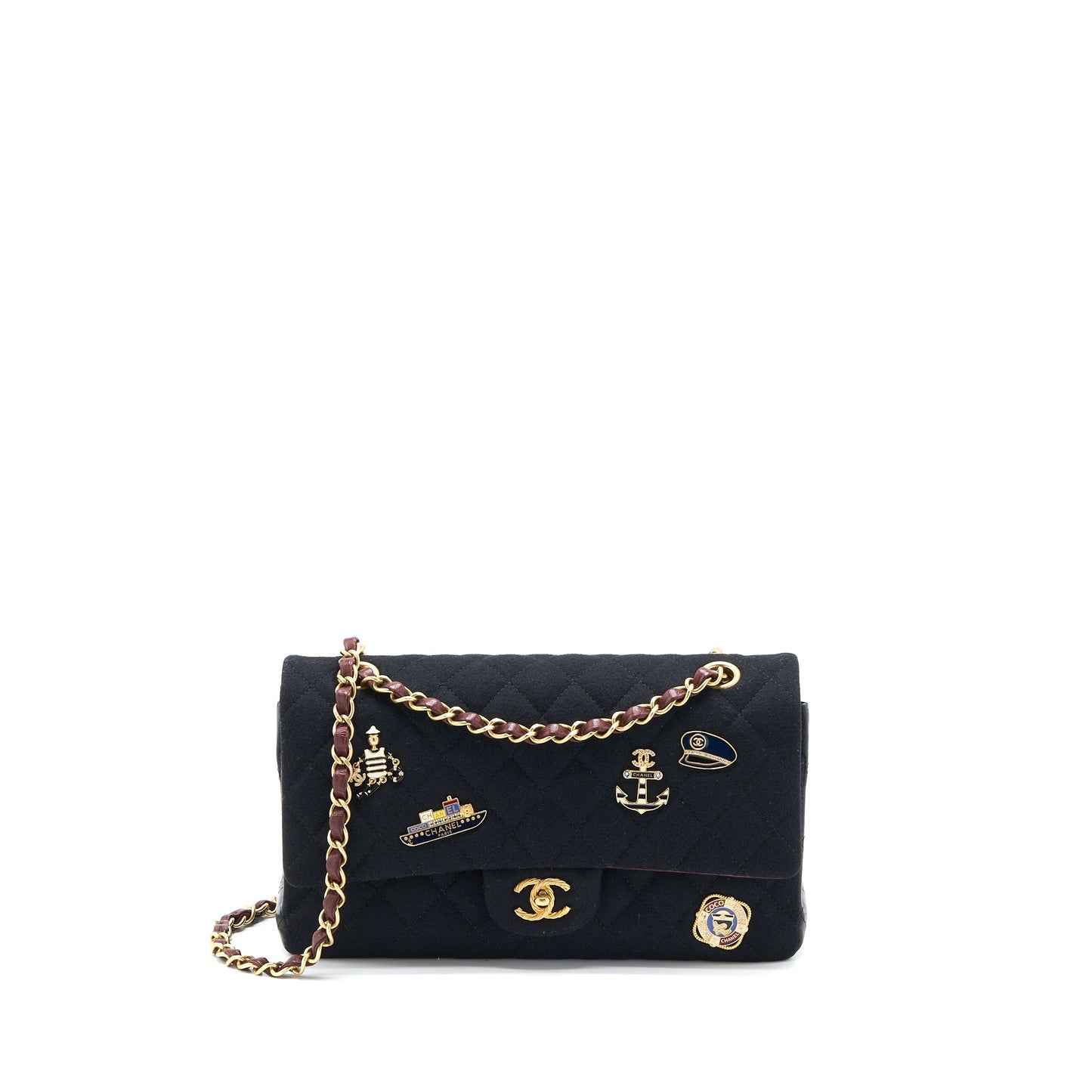 Chanel Medium Classic Double Flap Bag 2018 Metiers dâArt Paris-Hamburg Collection Wool GHW