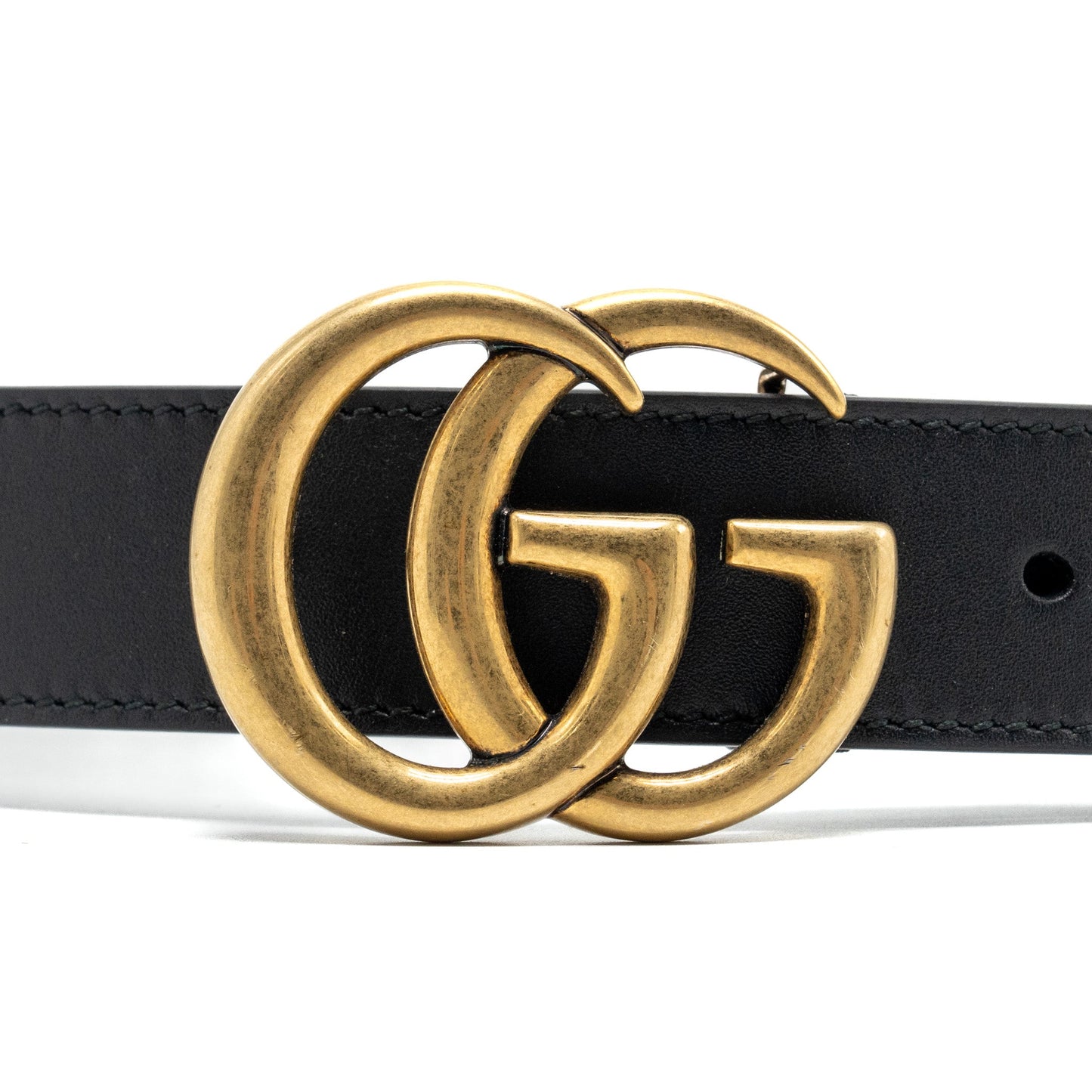 Gucci size 75 marmont thin belt black