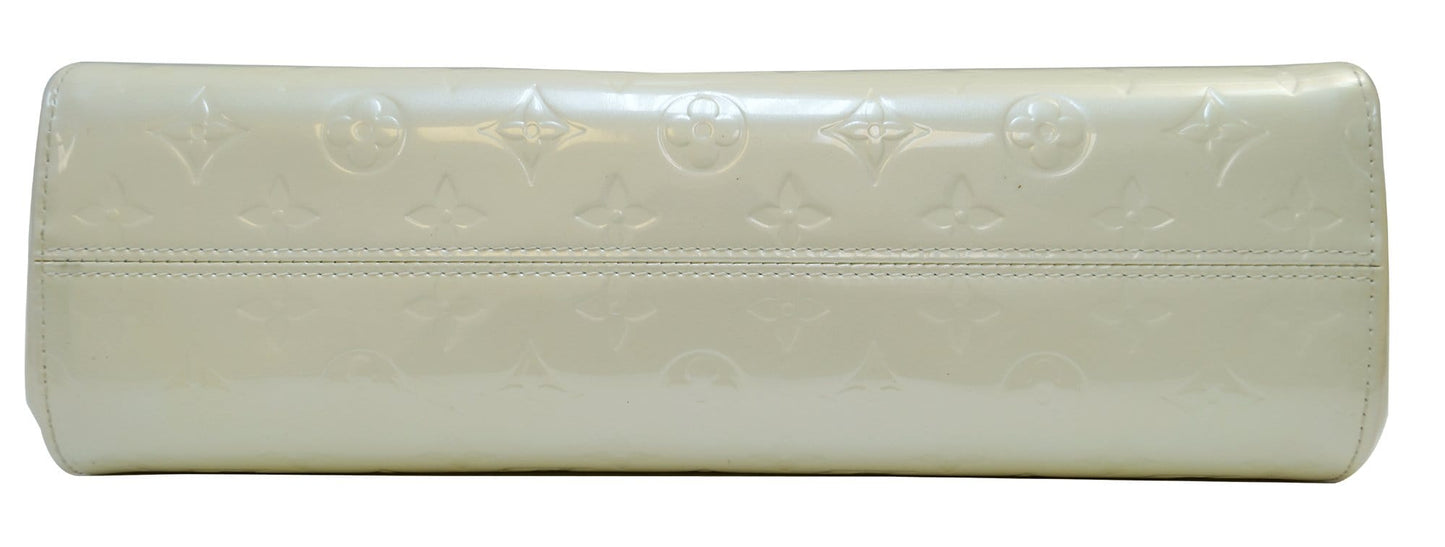 LOUIS VUITTON Cream Vernis Leather Roxbury Drive Shoulder Bag