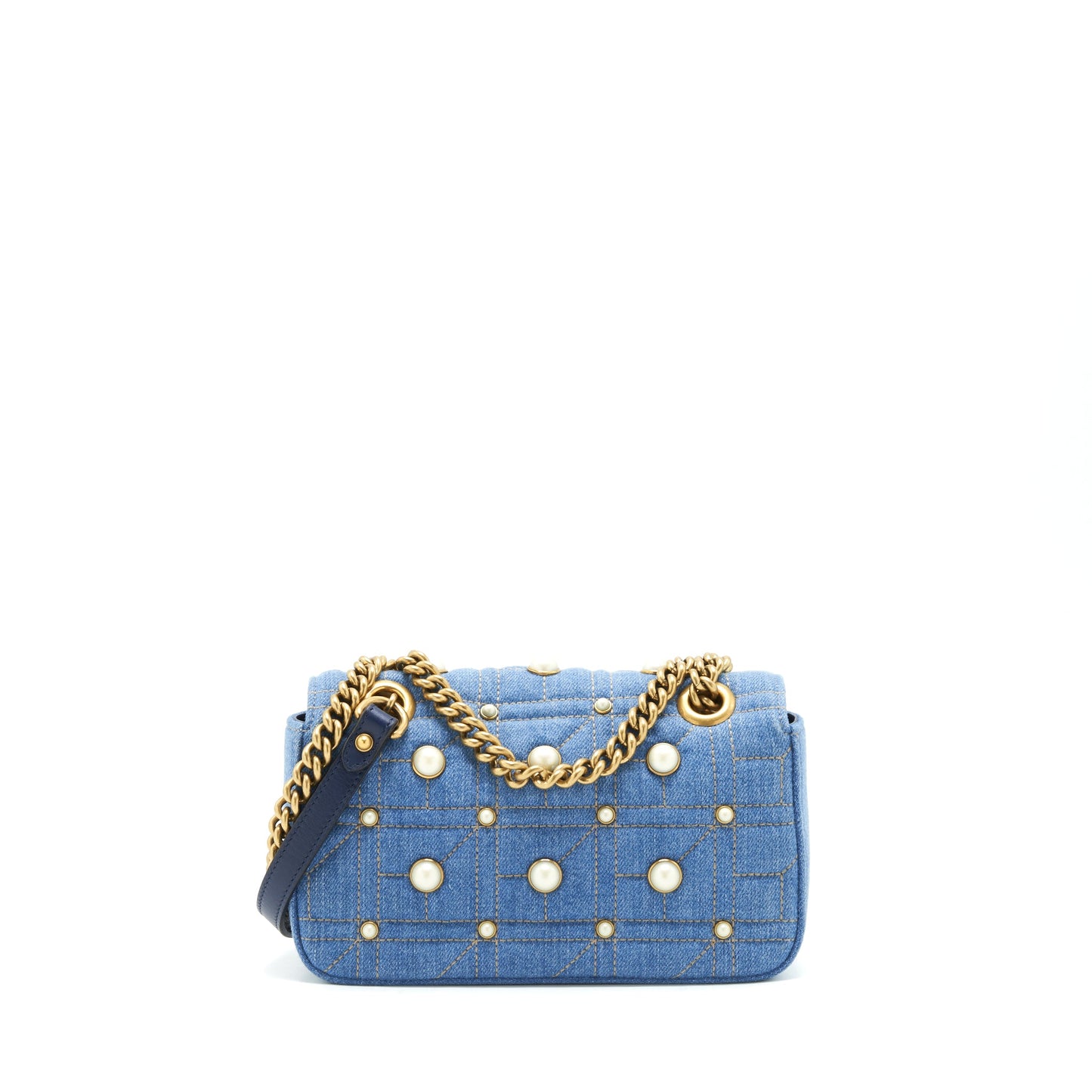 Gucci mini Marmont Purse Denim with pearl