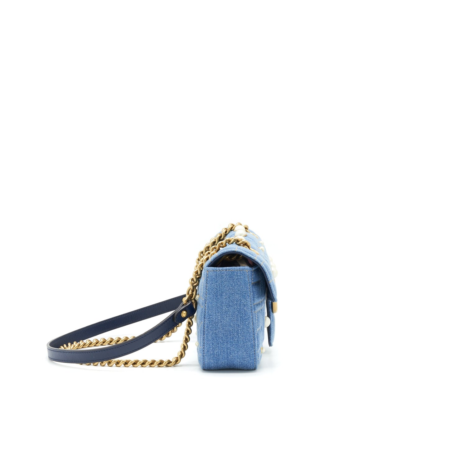 Gucci mini Marmont Purse Denim with pearl