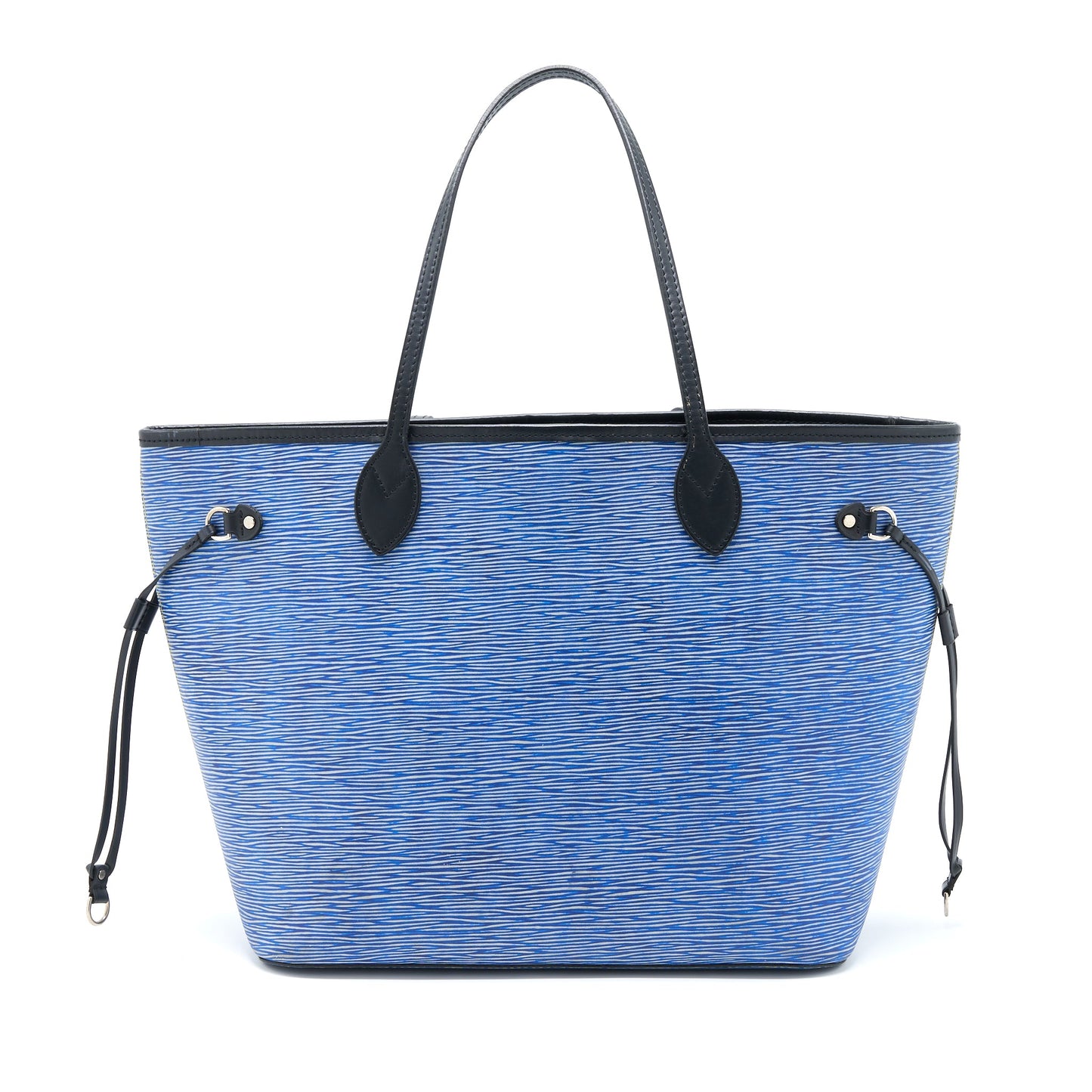 Louis Vuitton Neverfull Epi Blue Denim/Black