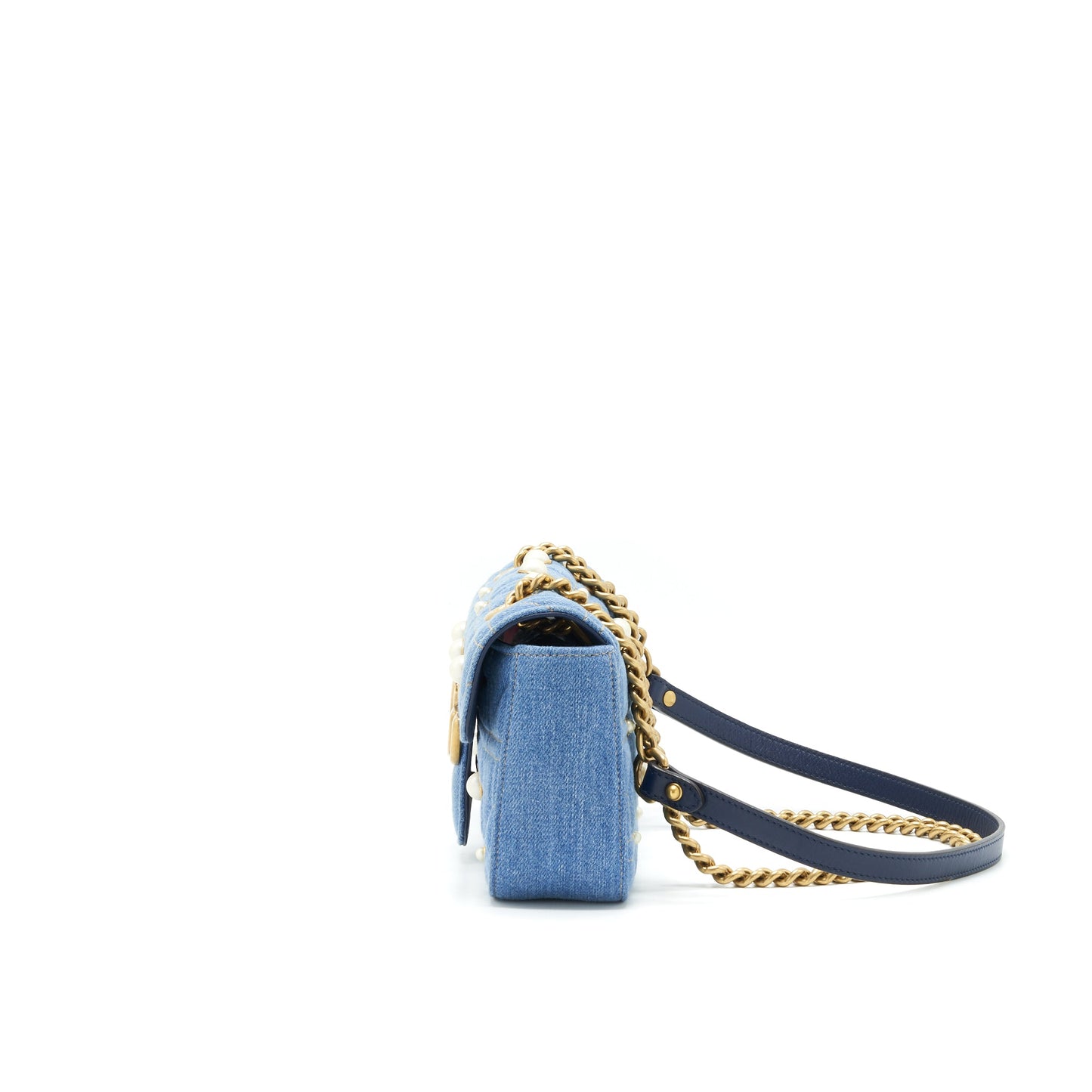 Gucci mini Marmont Purse Denim with pearl