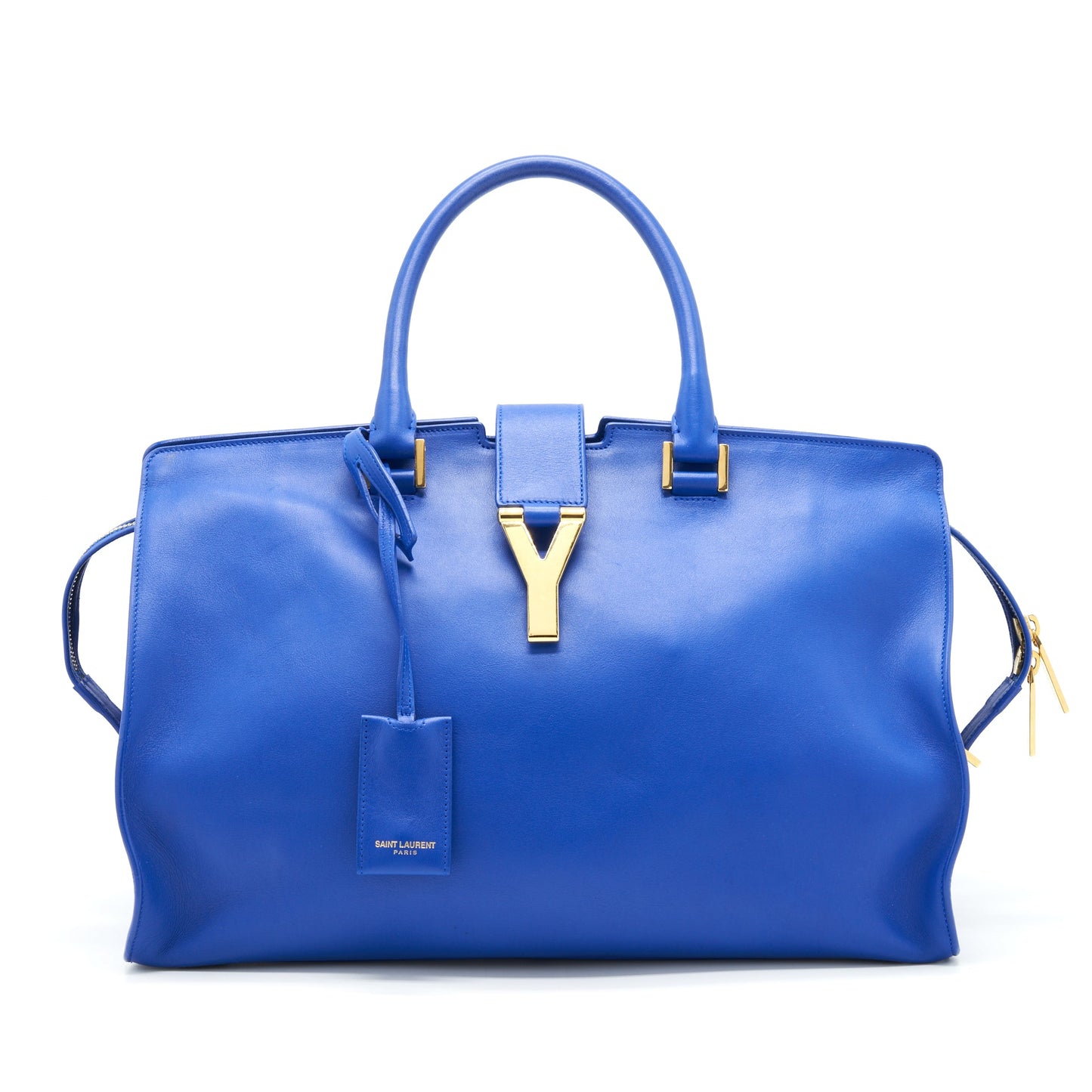 Saint Laurent Cabas Chyc Tote Purse Blue