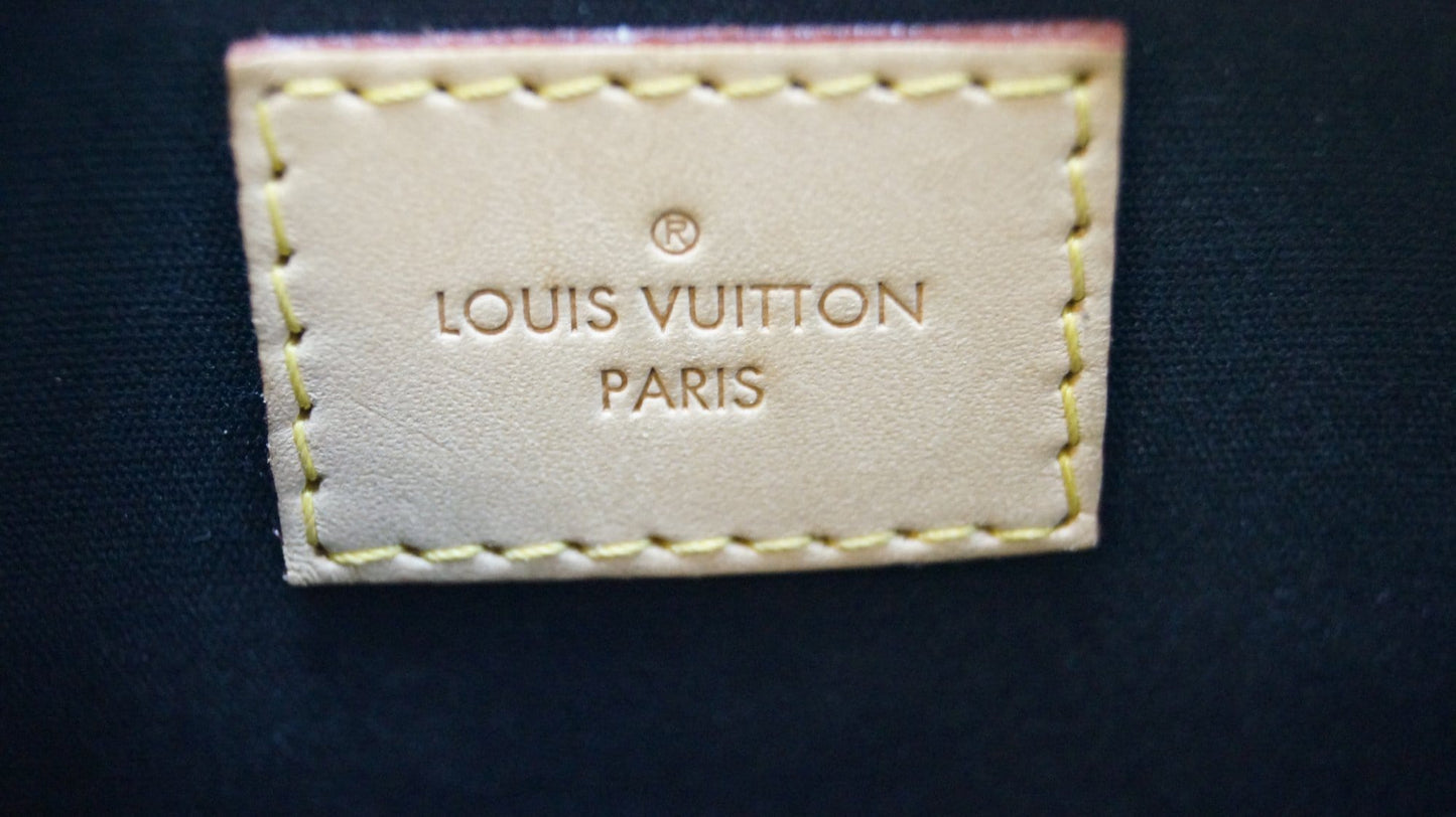 LOUIS VUITTON Black Magnetique Monogram Vernis Alma BB Satchel Bag