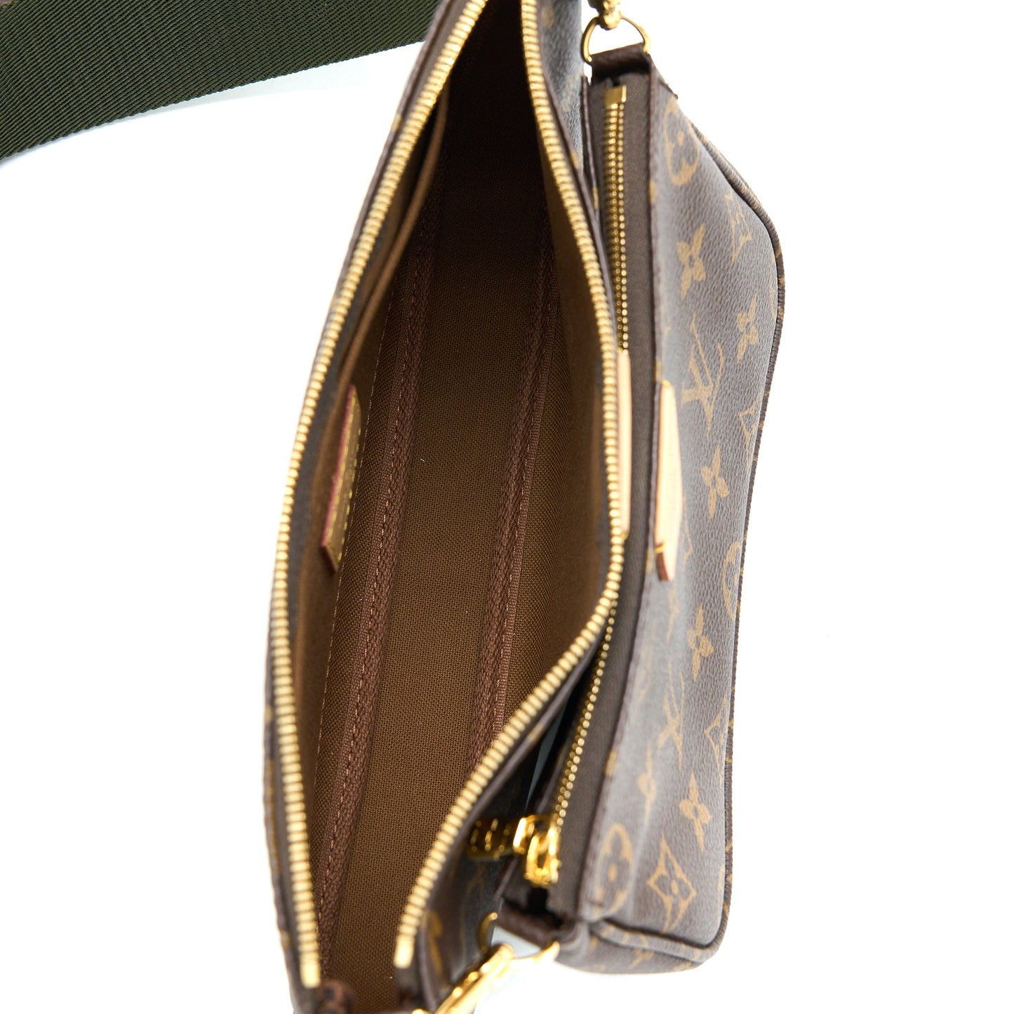 Louis Vuitton Multi Pochette Accessories Monogram Canvas Khaki Strap (New Version)