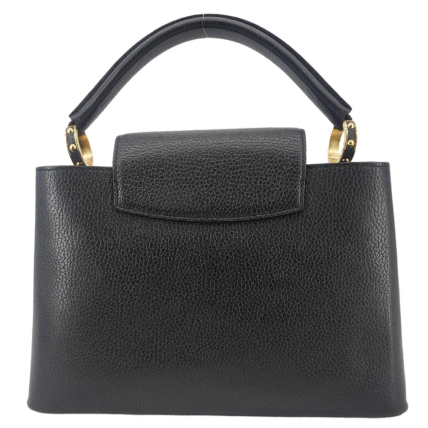 LOUIS VUITTON Capucines PM Mechanical Flower Taurillon Leather Shoulder Bag Black