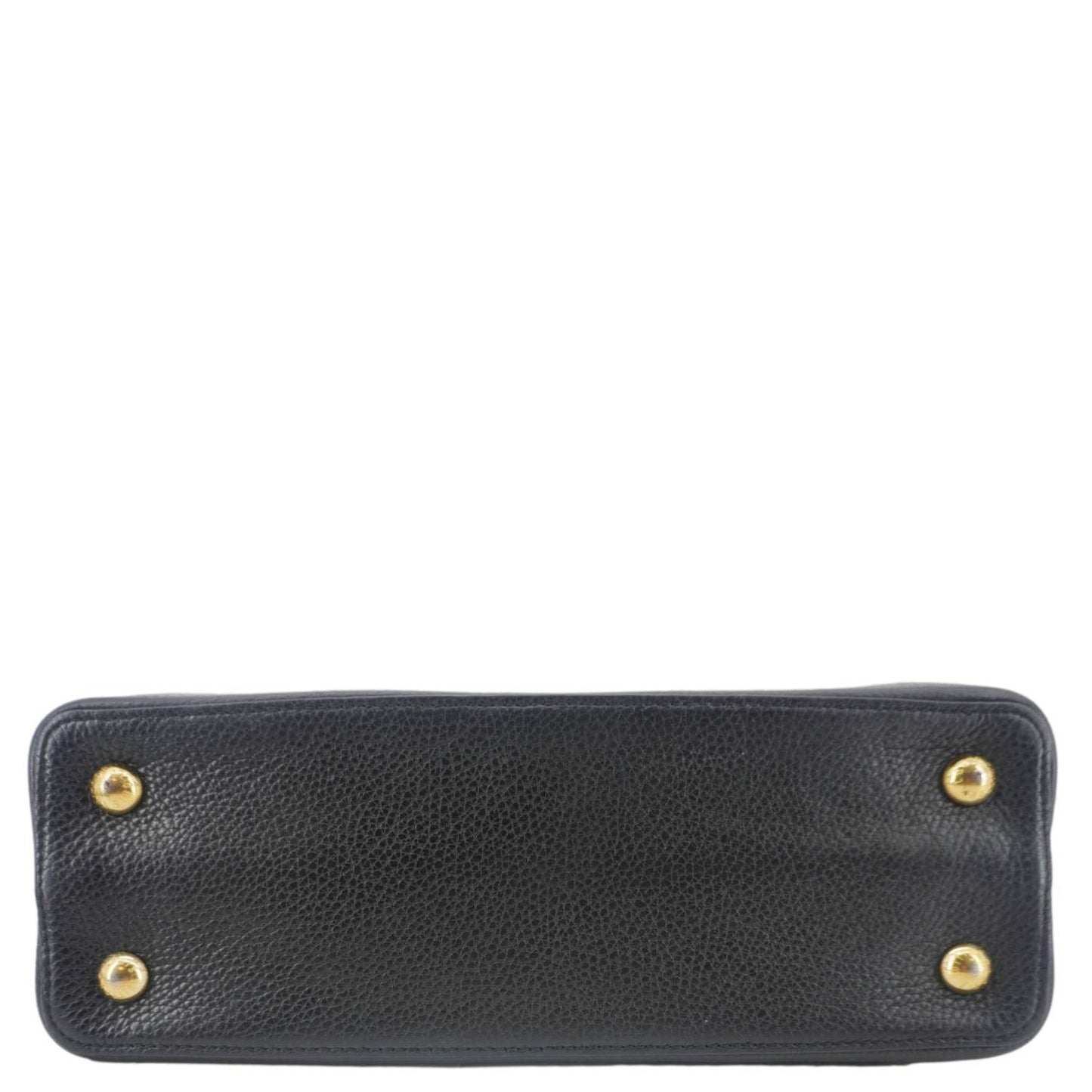 LOUIS VUITTON Capucines PM Mechanical Flower Taurillon Leather Shoulder Bag Black