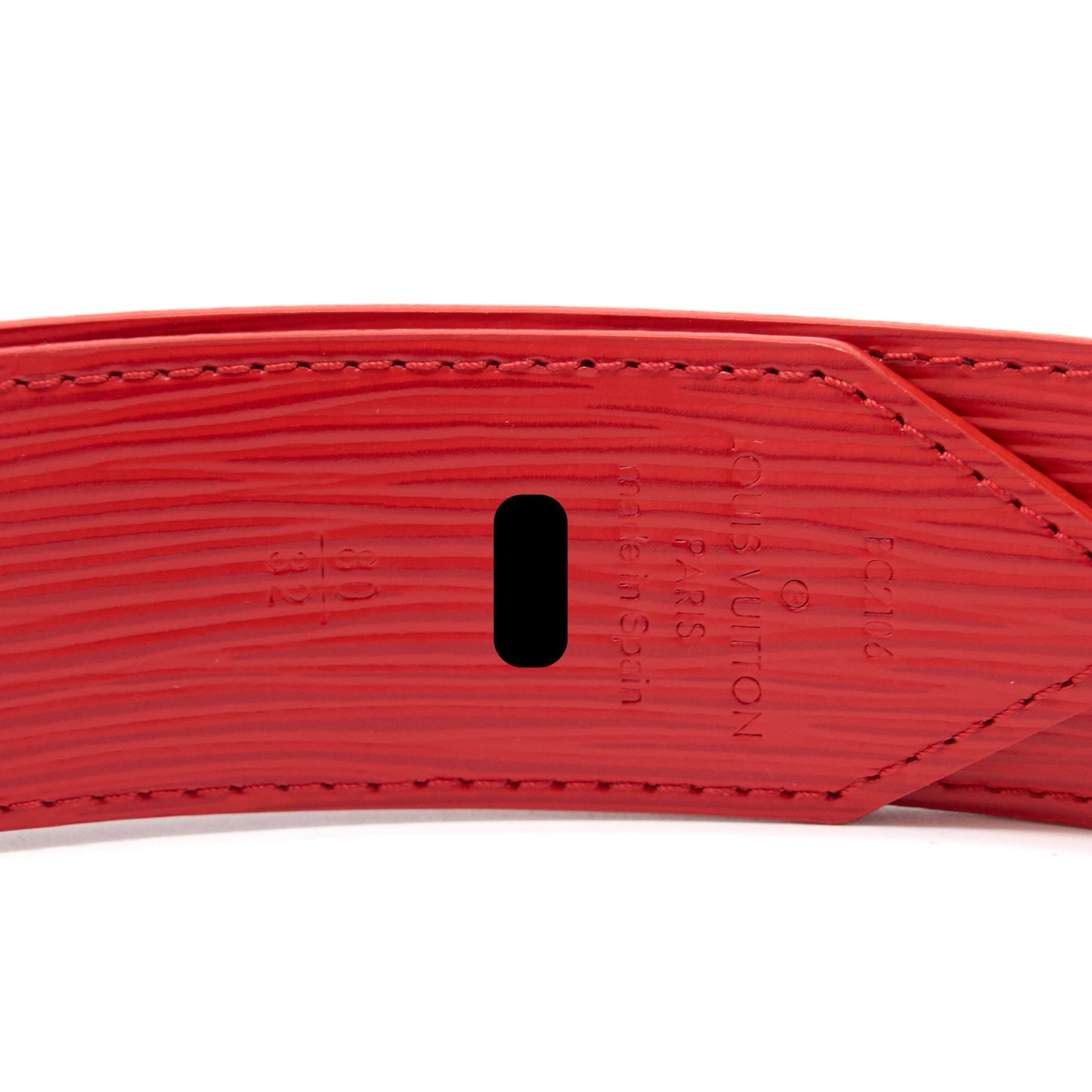 Louis Vuitton Size 80 V Stud Belt Calfskin Multicolour