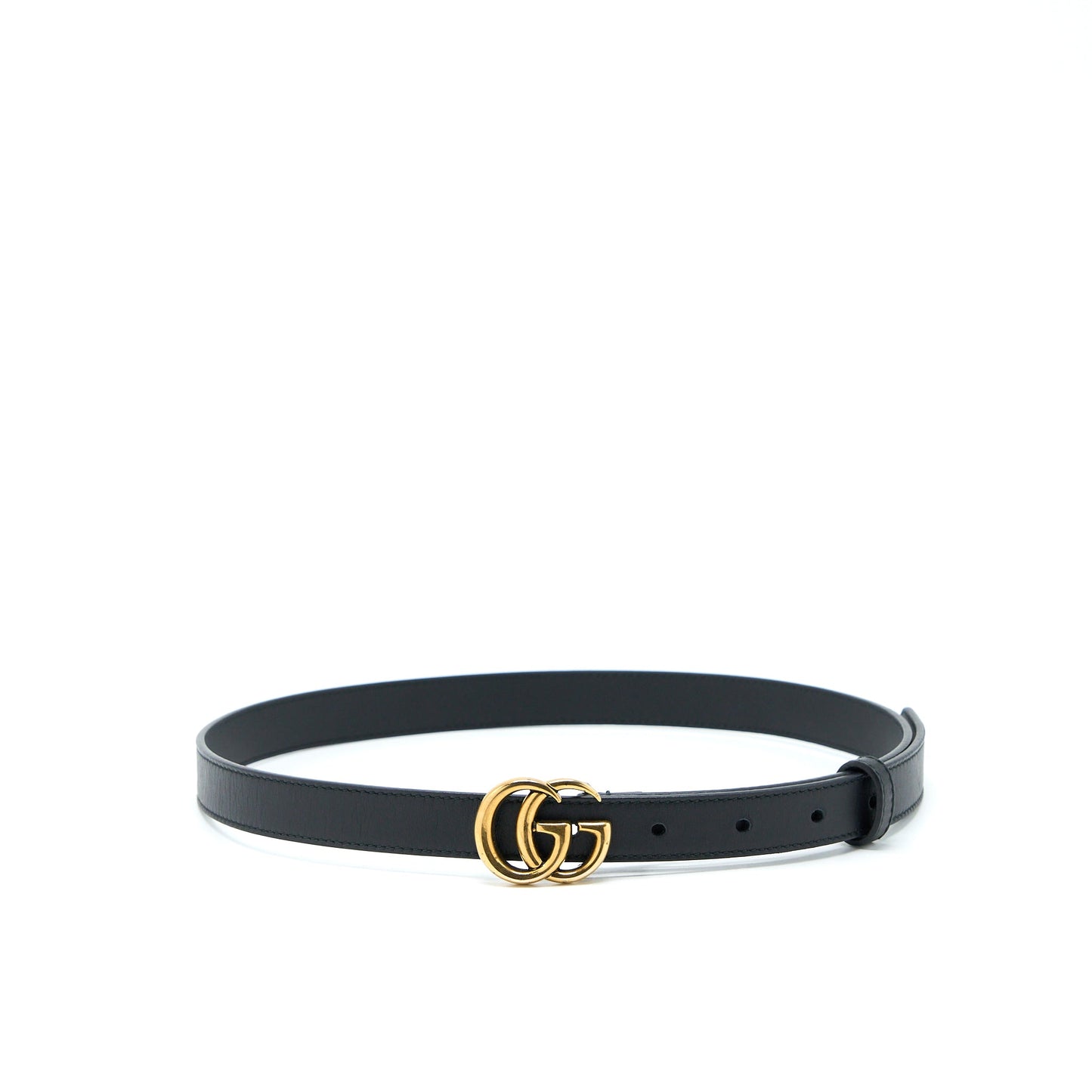 Gucci buckle Belt Calfskin Black Brushed