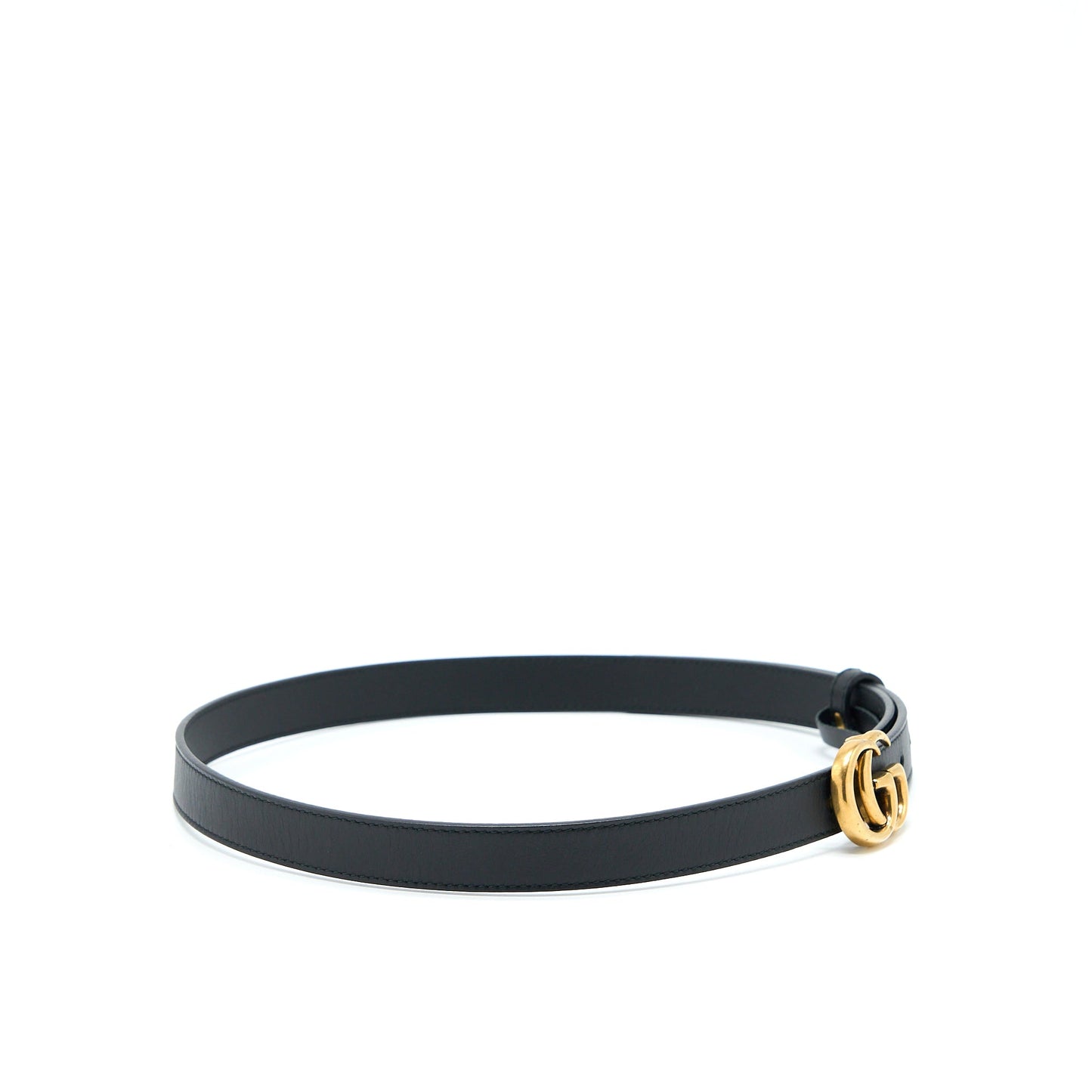 Gucci buckle Belt Calfskin Black Brushed