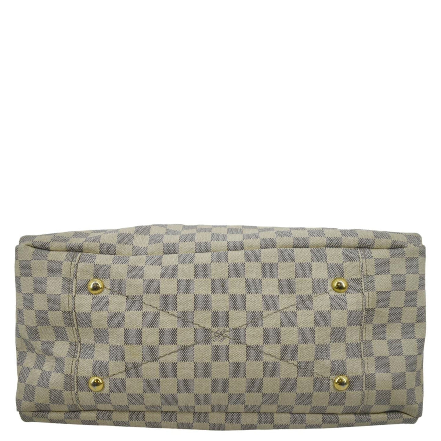 LOUIS VUITTON Artsy MM Damier Azur Hobo Bag White
