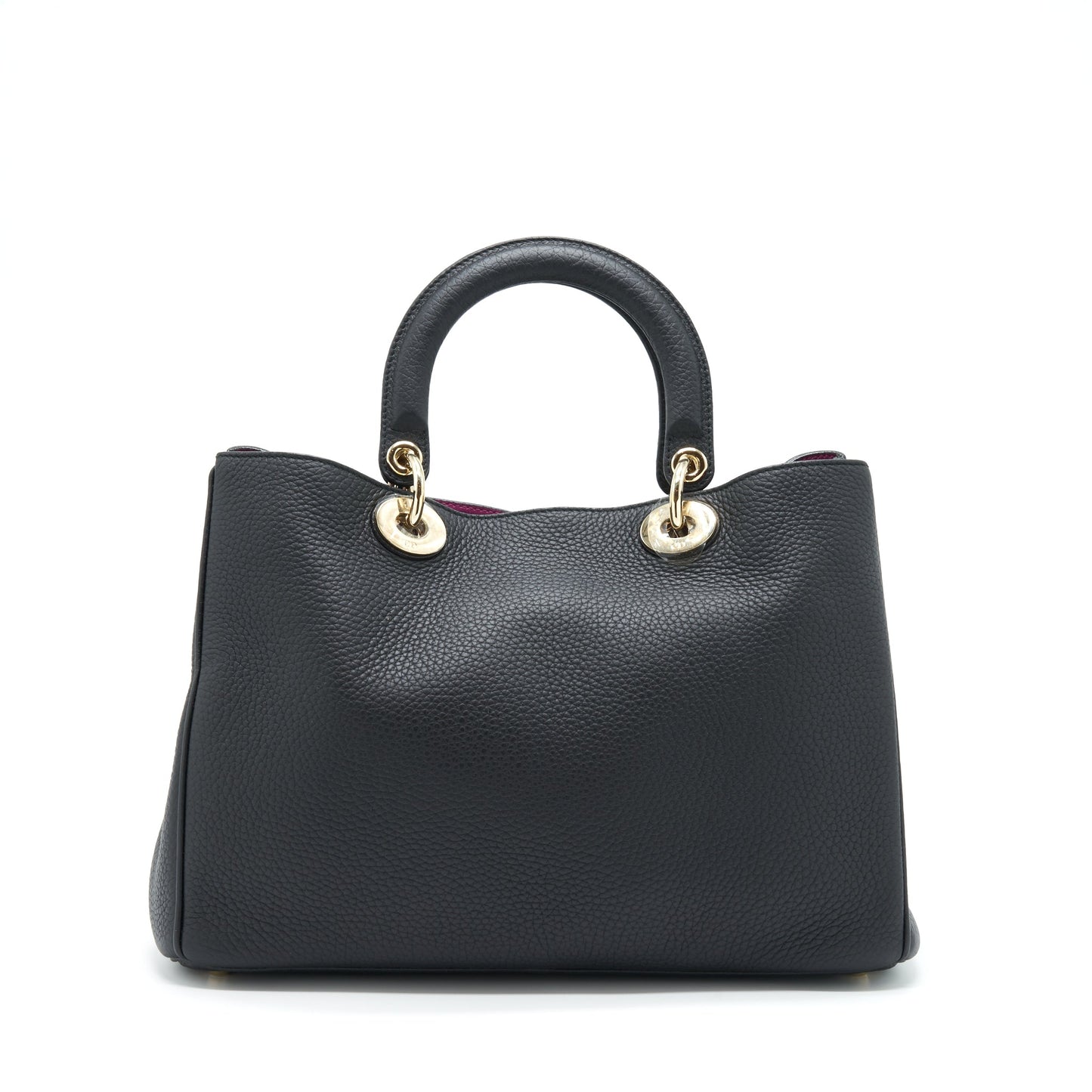 Dior Diorissimo Grained Leather Black/ Fushia