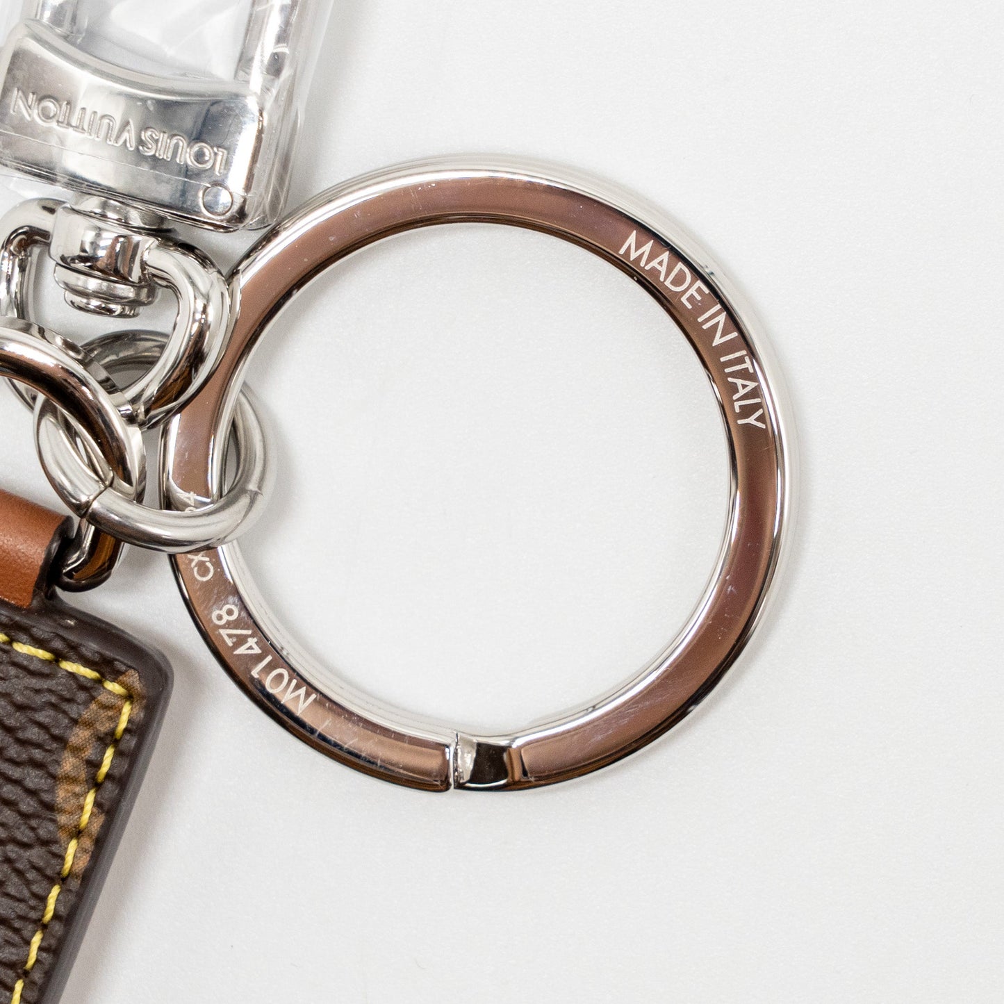 Louis Vuitton Chocolate Bar Figurine Key Holder/ Purse Charm Leather Brown