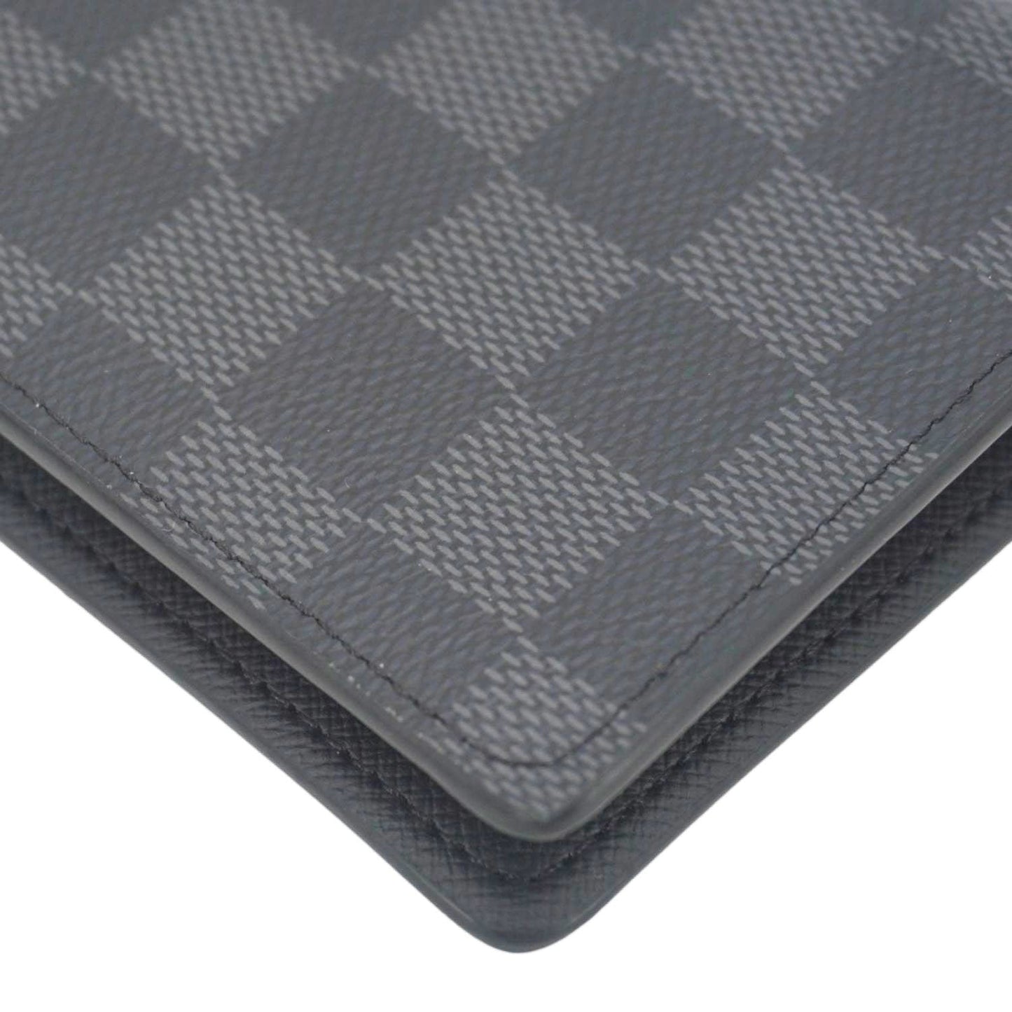 LOUIS VUITTON Brazza Damier Graphite Bifold Long Wallet Black