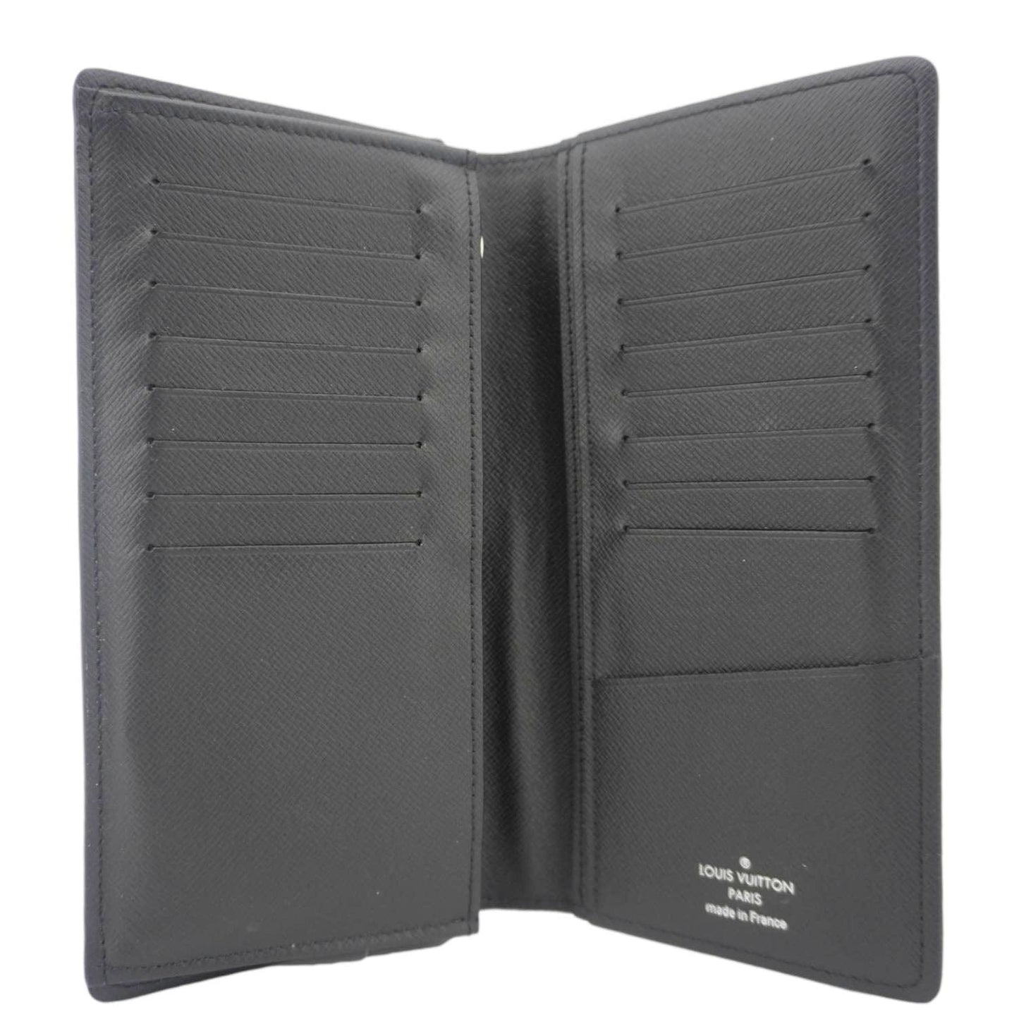 LOUIS VUITTON Brazza Damier Graphite Bifold Long Wallet Black