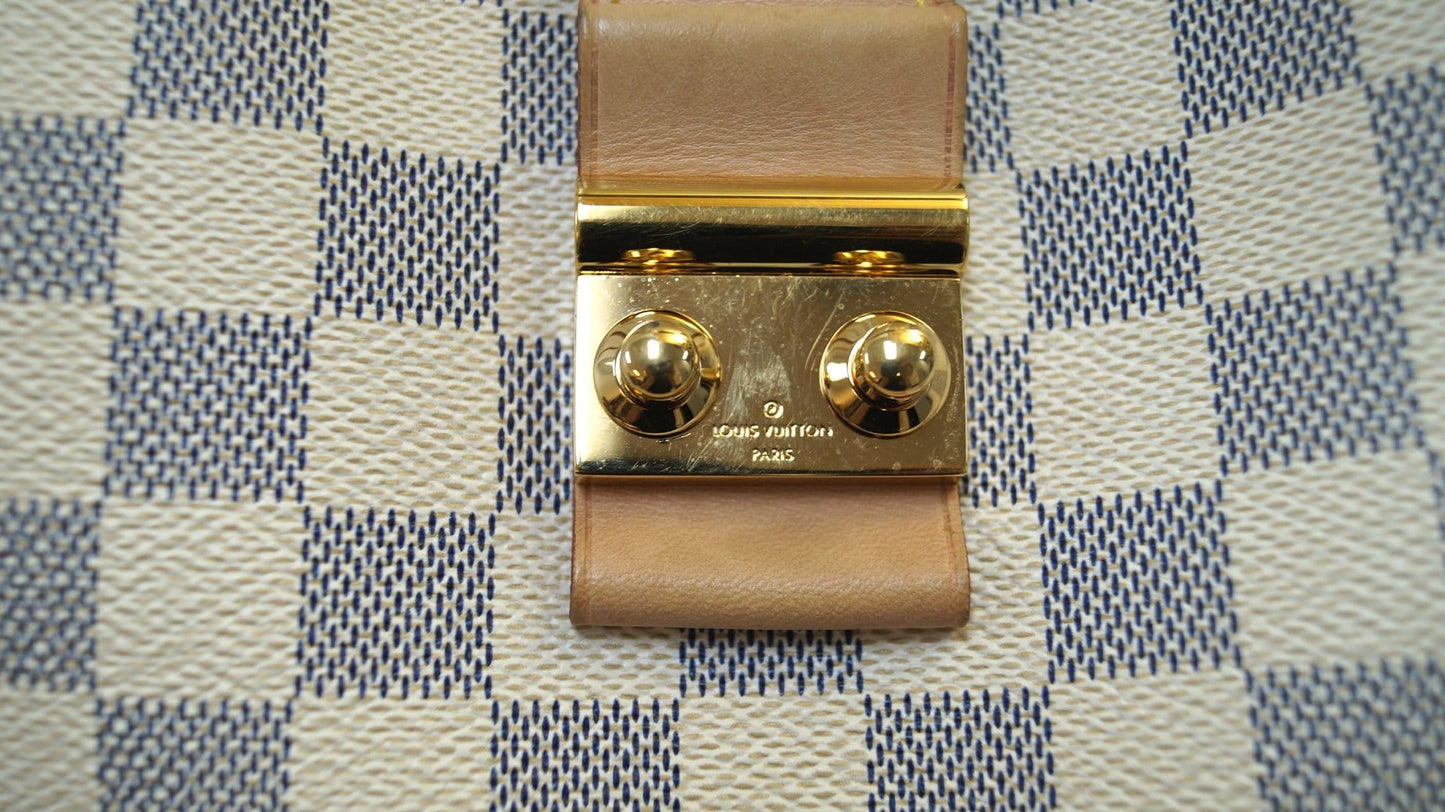LOUIS VUITTON Damier Azur Salina GM Shoulder Bag