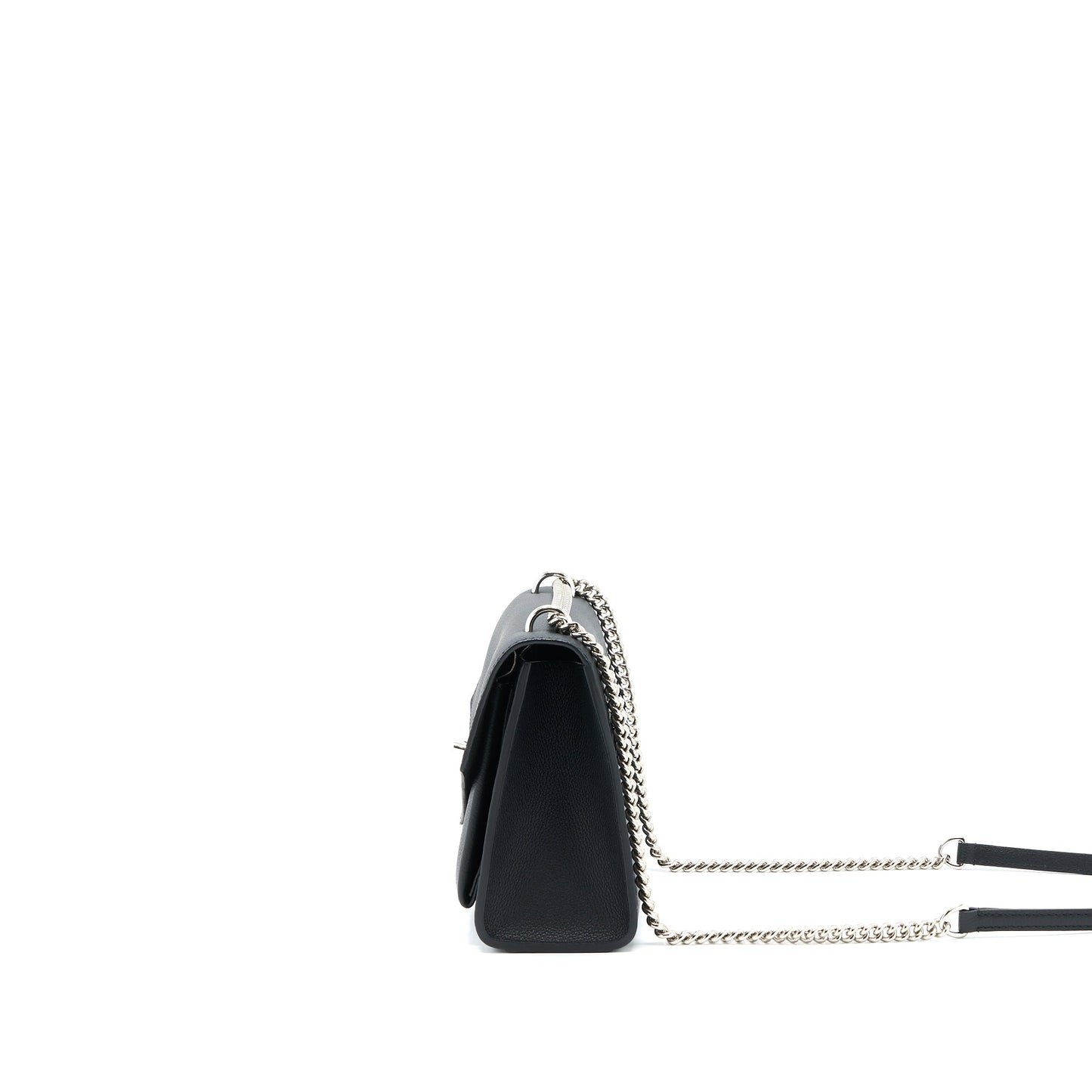 Louis Vuitton Mylockme Satchel Chain Purse Calfskin Black