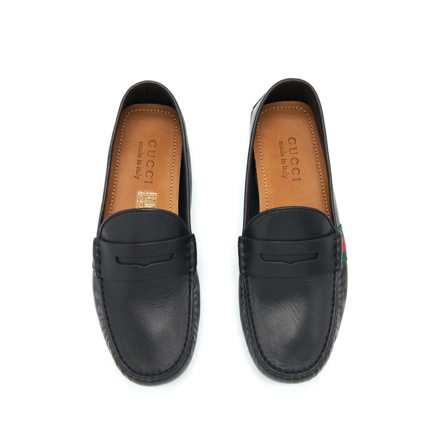 Gucci Size 5 Menâs Leather Loafer Black