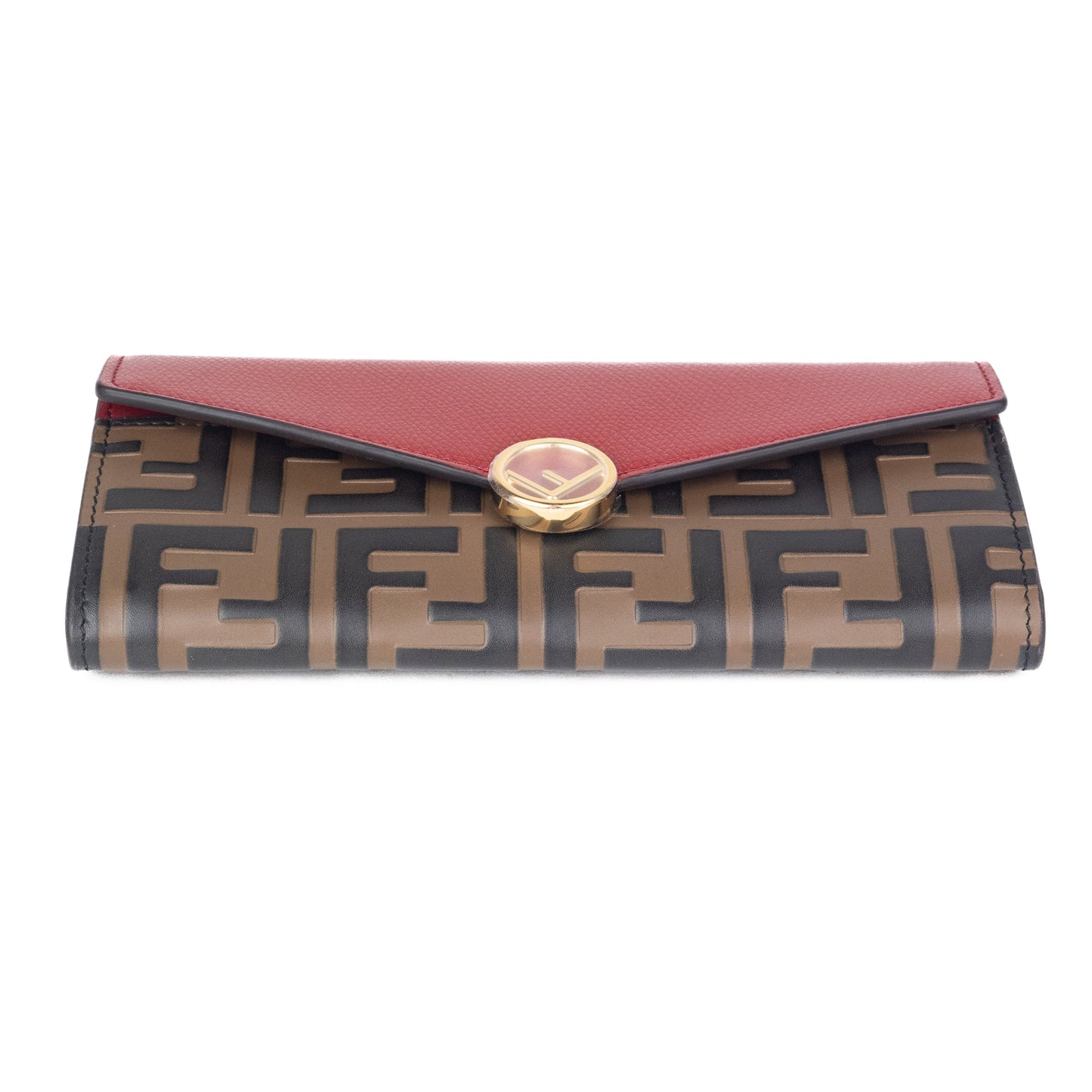 Fendi Continental Red Leather Wallet